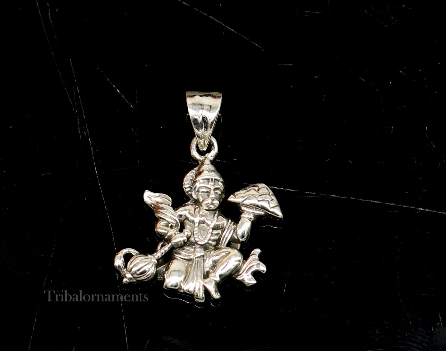 Lord hanuman pendant 92.5 sterling silver handmade god idol hanuman with mount pendant, amazing craftsmanship pendant gifting jewelry ssp912 - TRIBAL ORNAMENTS