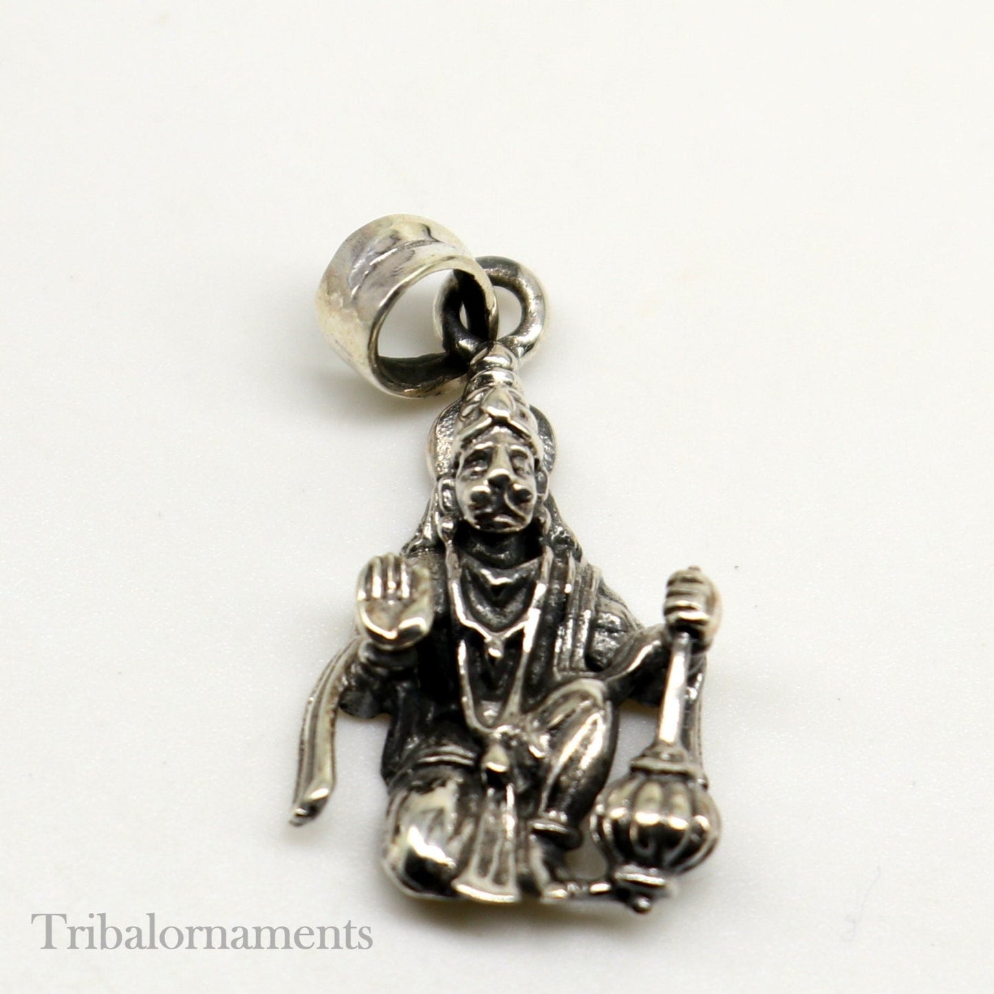 925 sterling silver handmade Hindu god Lord Hanuman pendant, amazing designer fabulous pendant unisex gifting jewelry ssp956 - TRIBAL ORNAMENTS