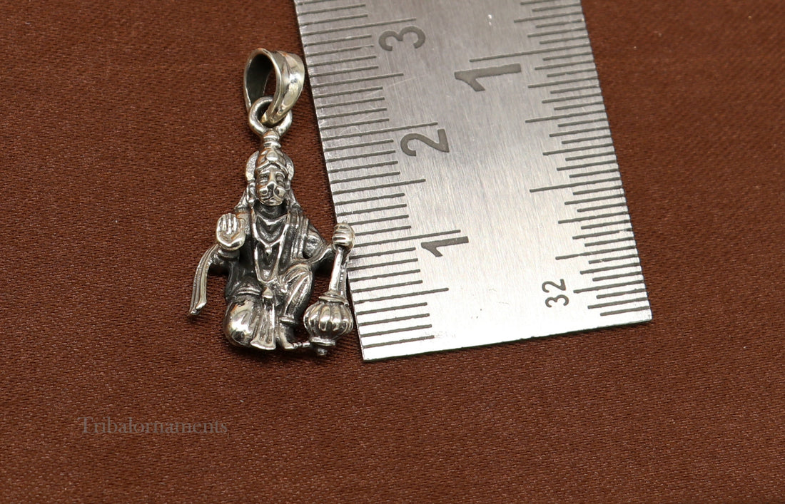 925 sterling silver handmade Hindu god Lord Hanuman pendant, amazing designer fabulous pendant unisex gifting jewelry ssp956 - TRIBAL ORNAMENTS