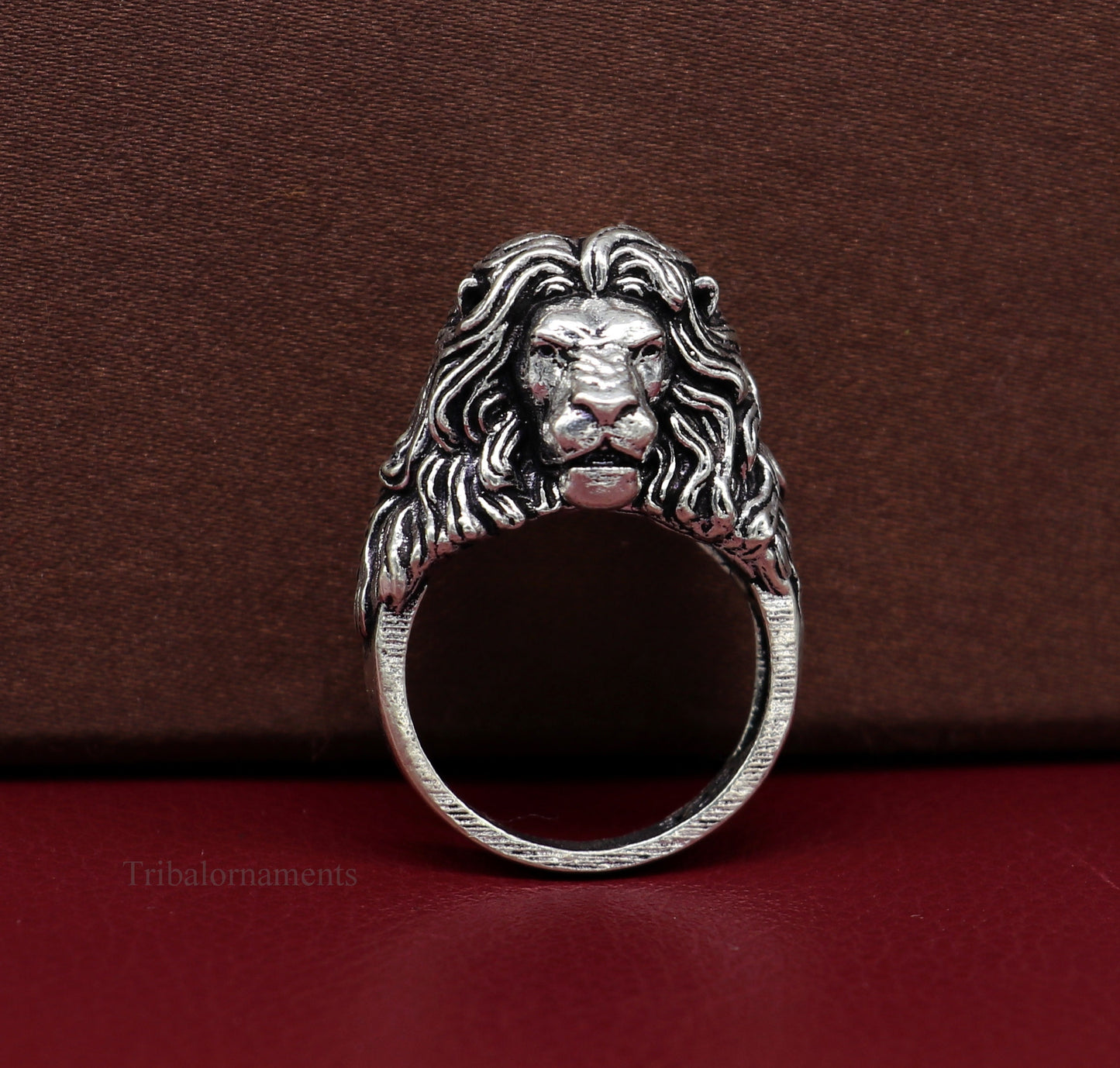 925 sterling silver handcrafted forest king lion face ring, best gifting unisex ring, gorgeous vintage antique stylish ring bands ring435 - TRIBAL ORNAMENTS
