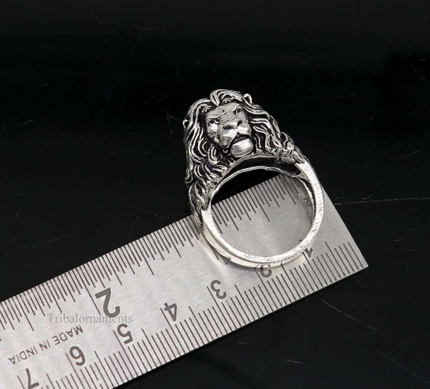 925 sterling silver handcrafted forest king lion face ring, best gifting unisex ring, gorgeous vintage antique stylish ring bands ring435 - TRIBAL ORNAMENTS