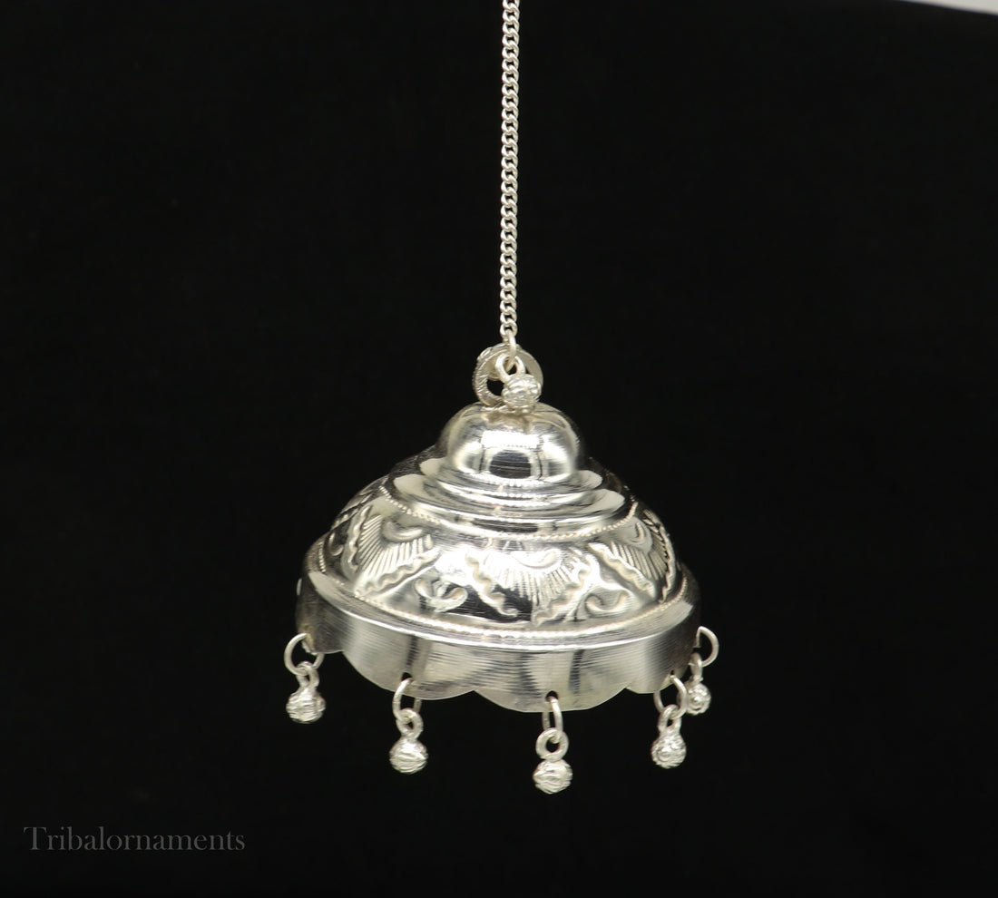Vintage design solid Silver chattar or chhatra, silver umbrella god temple art, Gorgeous  hand craved Solid silver temple article su516 - TRIBAL ORNAMENTS