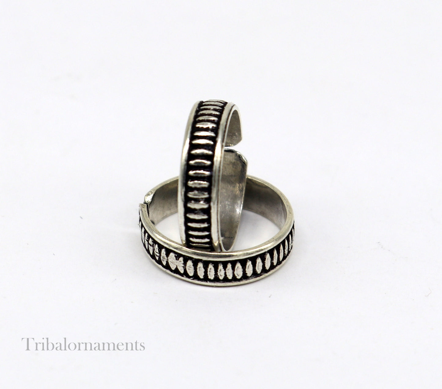 Exclusive 92.5 sterling silver excellent vintage design handmade toe ring, toe band stylish modern women's brides jewelry from india toer112 - TRIBAL ORNAMENTS