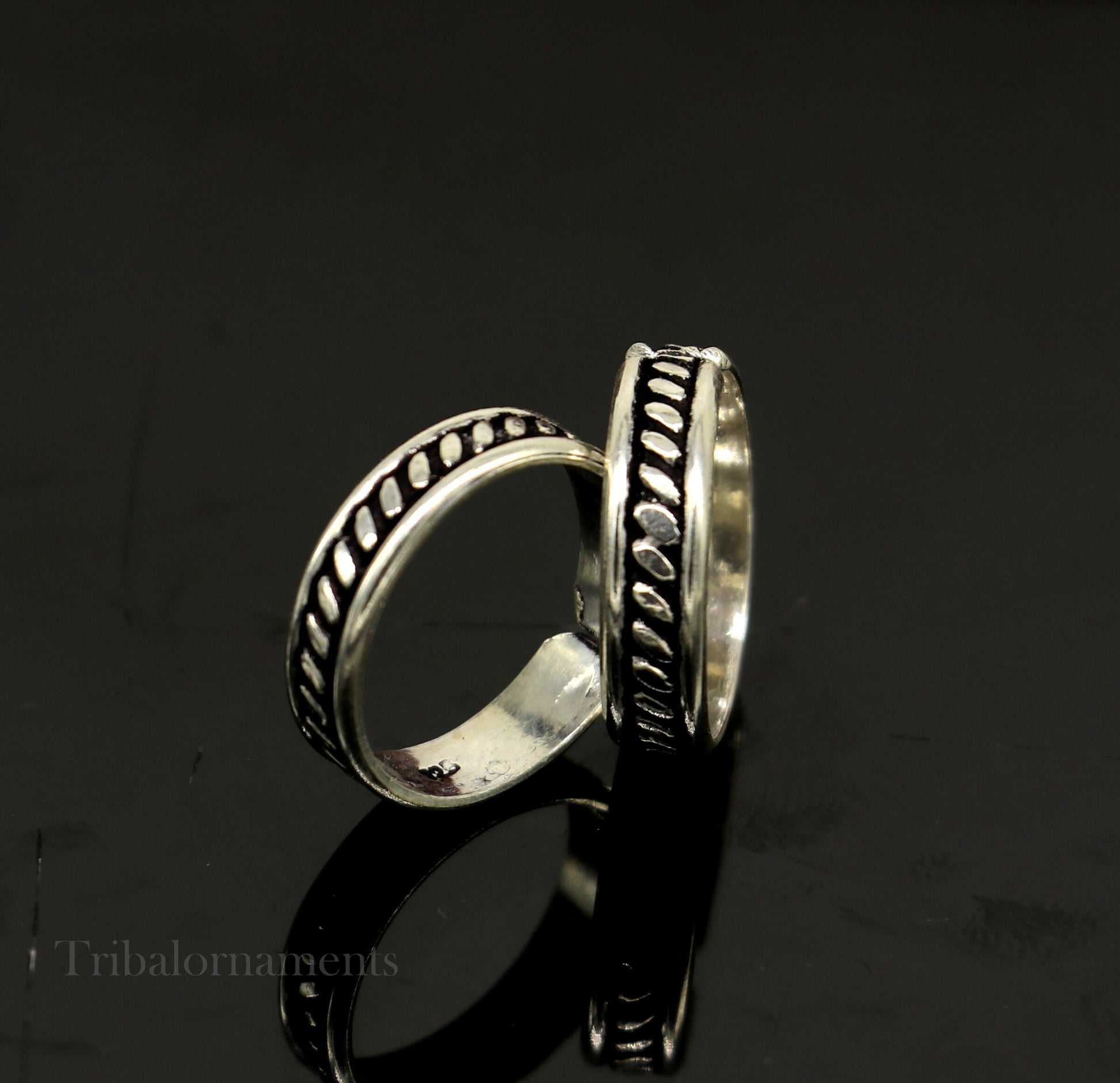 Adjustable 92.5 sterling silver excellent vintage design handmade toe ring, toe band modern women's brides jewelry from india toer111 - TRIBAL ORNAMENTS