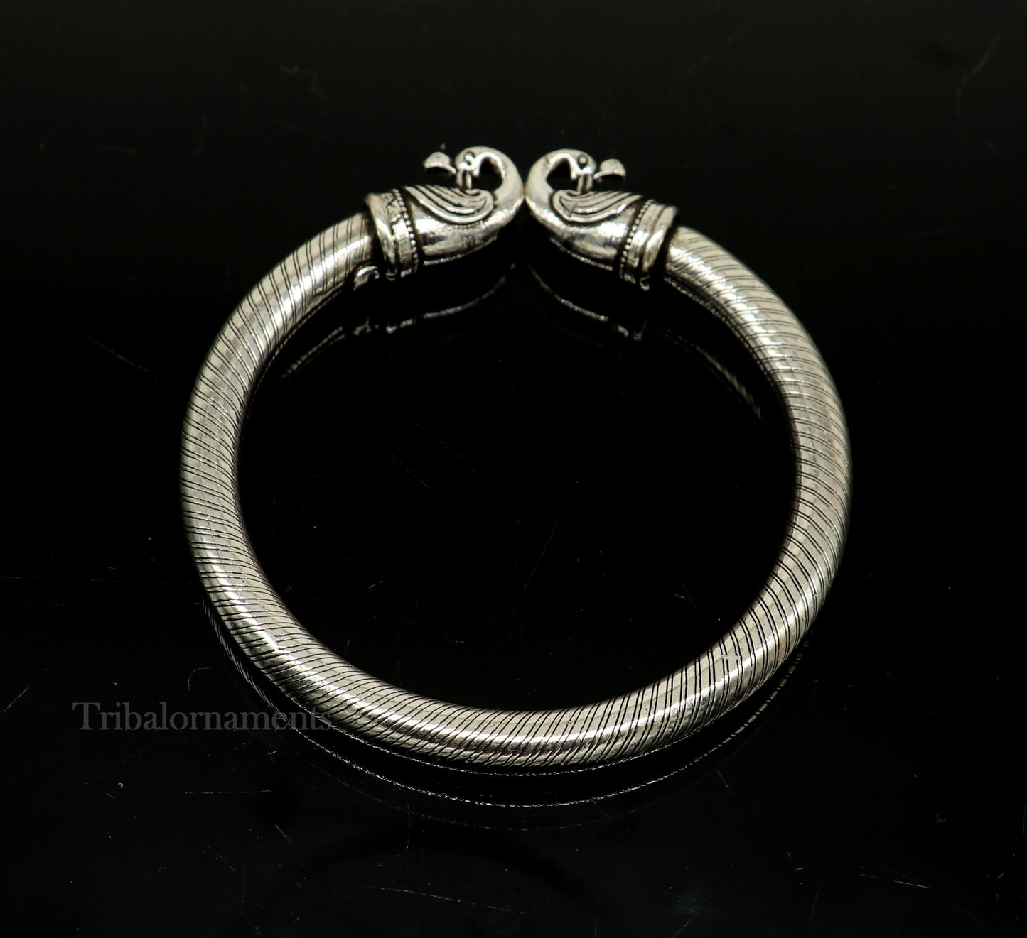 925 sterling silver handmade stunning vintage peacock design bangle bracelet kada, unisex customized personalized hip-hop jewelry nssk477 - TRIBAL ORNAMENTS