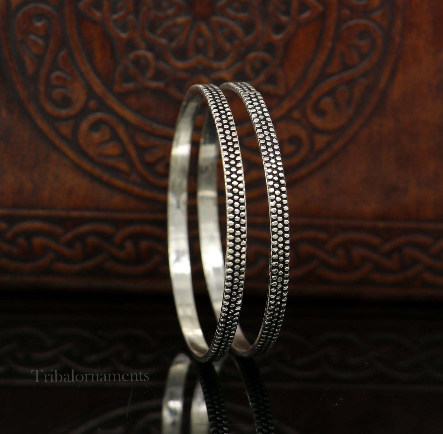Vintage design 925 sterling silver bangles bracelet, fancy stylish kangan tribal belly dance jewelry brides ethnic jewelry nba183 - TRIBAL ORNAMENTS