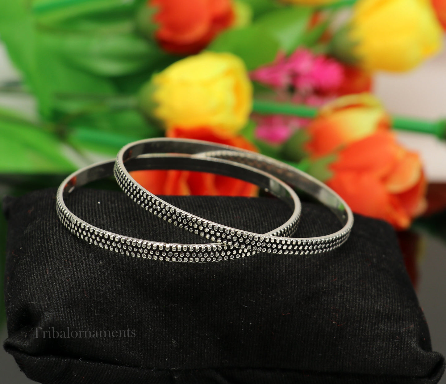 Vintage design 925 sterling silver bangles bracelet, fancy stylish kangan tribal belly dance jewelry brides ethnic jewelry nba183 - TRIBAL ORNAMENTS
