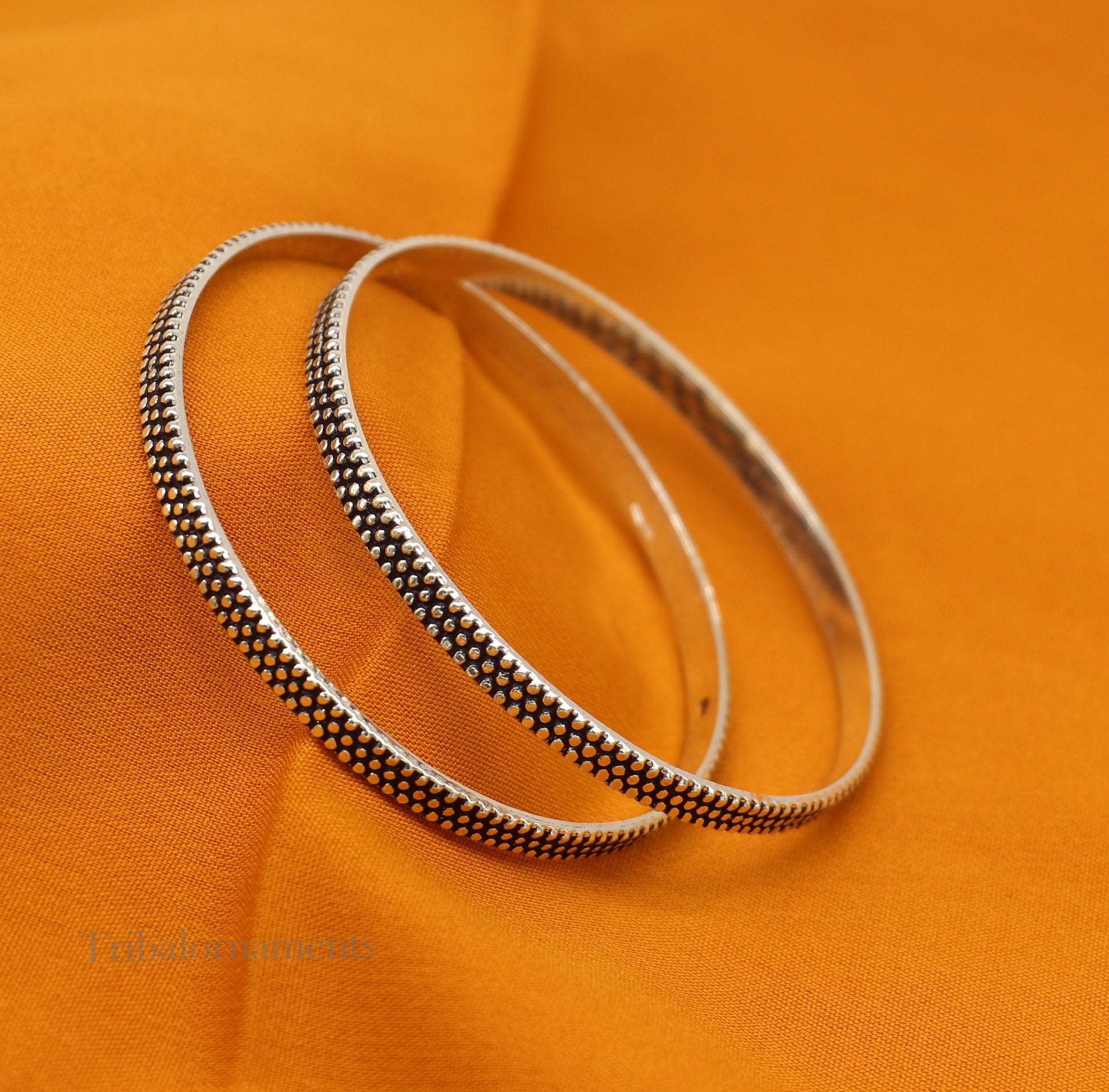 Vintage design 925 sterling silver bangles bracelet, fancy stylish kangan tribal belly dance jewelry brides ethnic jewelry nba183 - TRIBAL ORNAMENTS