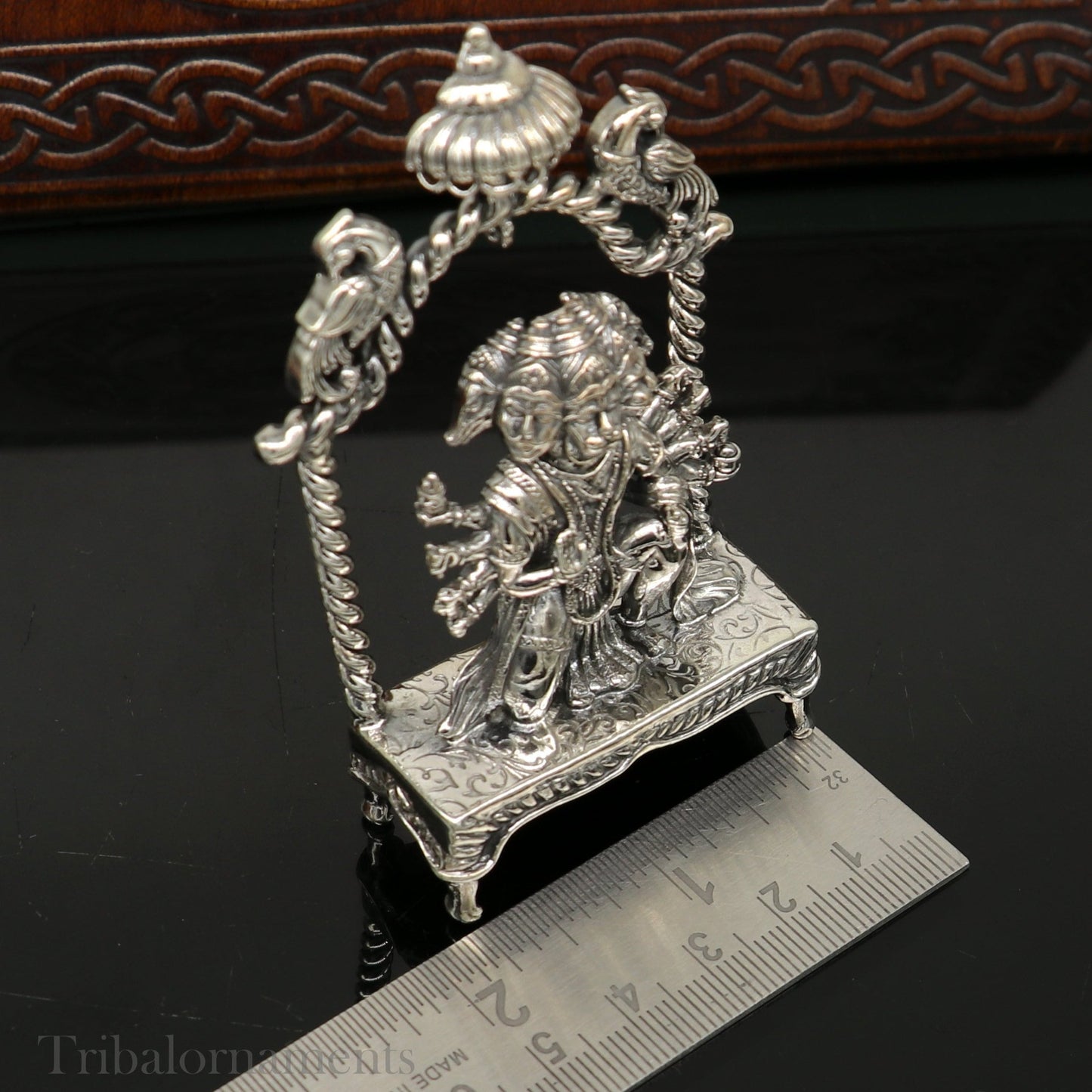 Pure 925 sterling silver handmade Hindu god Lord Panchmukhi Hanuman Statue, amazing designer Divine Sculpture figurine puja article art167 - TRIBAL ORNAMENTS