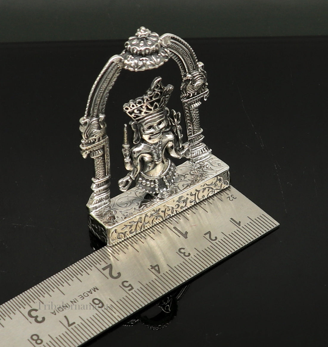 925 sterling silver handmade Divine Hindu deity Nakado Bhairwa or Nakoda bheruji parshvanath divine jain Statue Sculpture figurine puja article art170 - TRIBAL ORNAMENTS