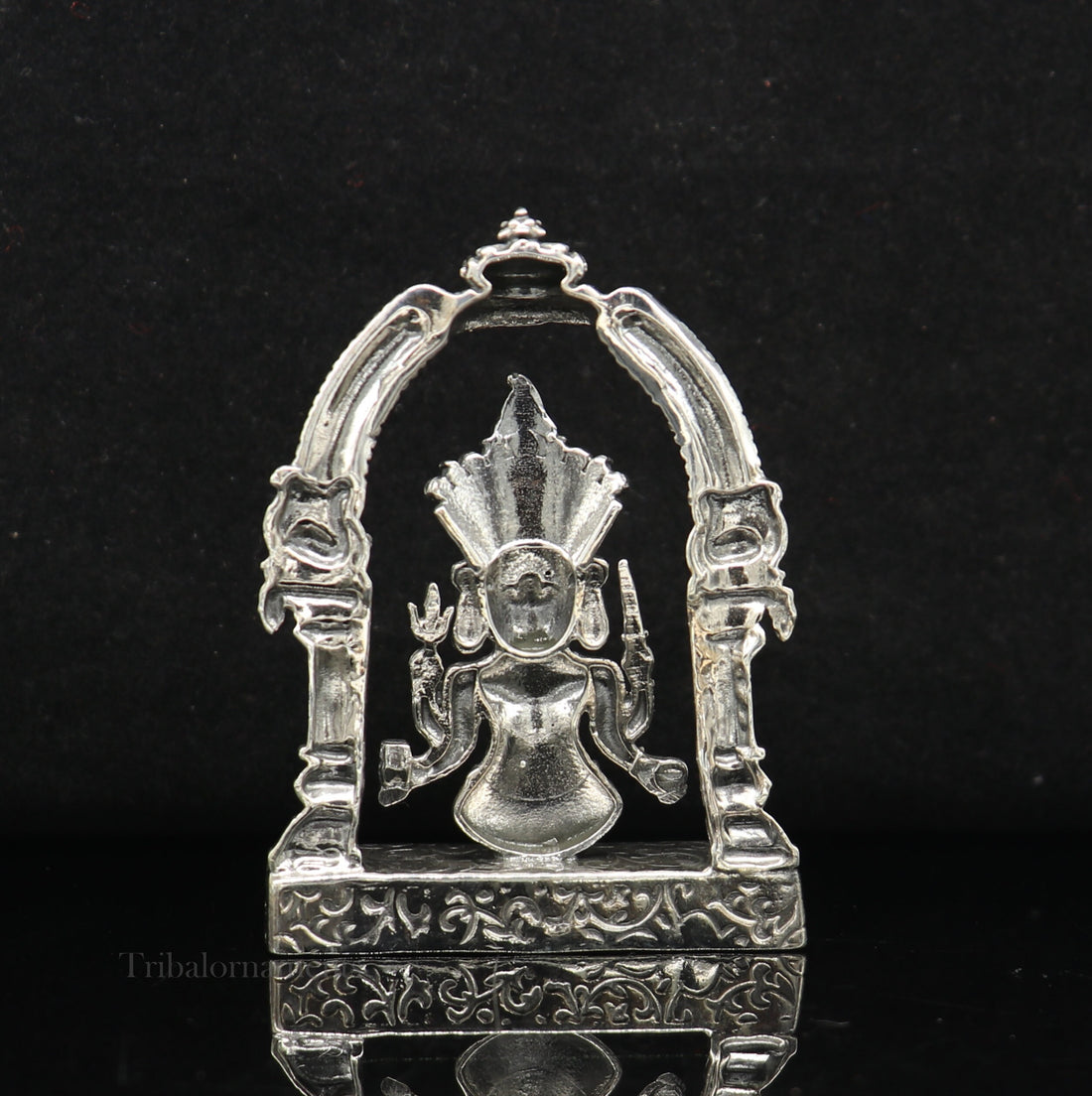 925 sterling silver handmade Divine Hindu deity Nakado Bhairwa or Nakoda bheruji parshvanath divine jain Statue Sculpture figurine puja article art170 - TRIBAL ORNAMENTS