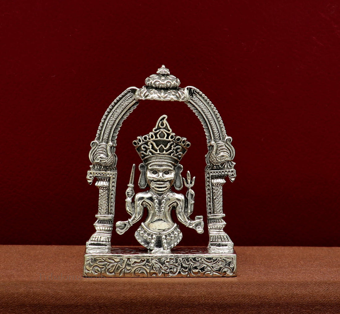 925 sterling silver handmade Divine Hindu deity Nakado Bhairwa or Nakoda bheruji parshvanath divine jain Statue Sculpture figurine puja article art170 - TRIBAL ORNAMENTS