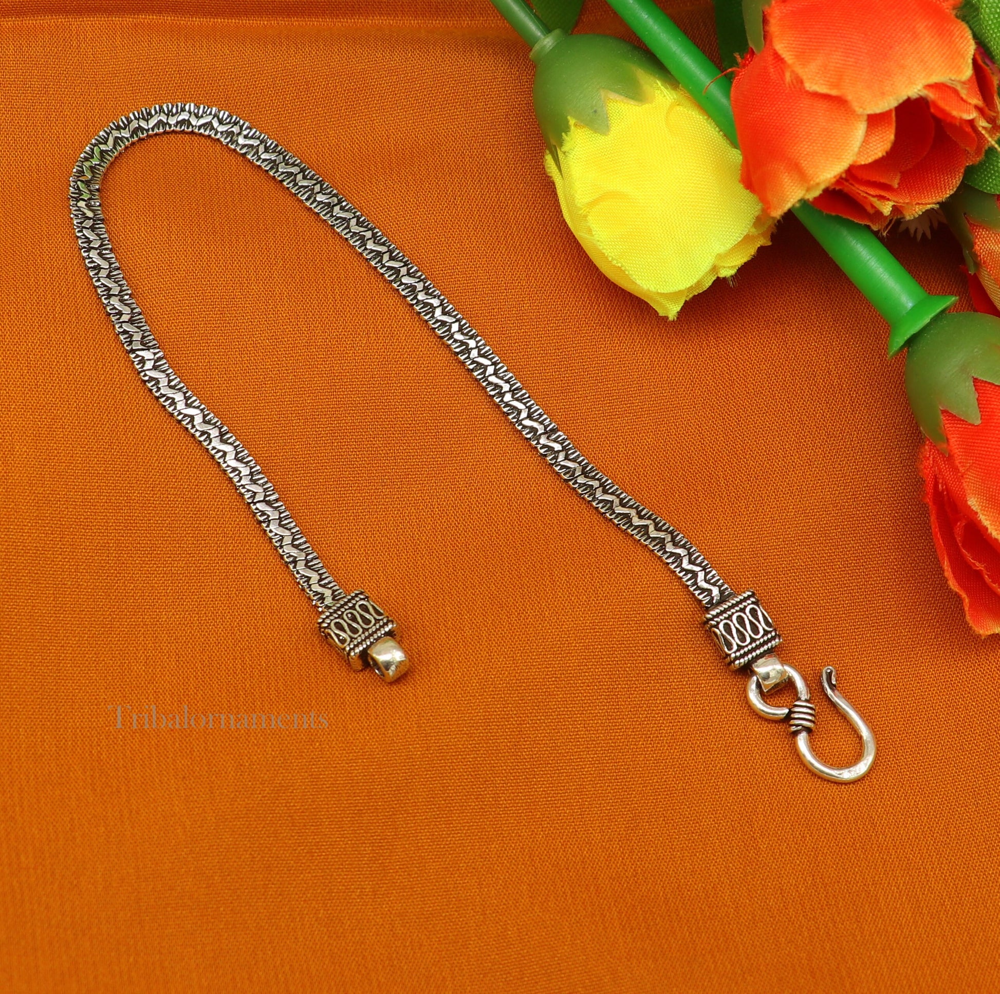 Pure handmade 925 fine sterling silver customized chain dainty bracelet, gorgeous bracelet best stylish girl's gifting jewelry nsbr360 - TRIBAL ORNAMENTS