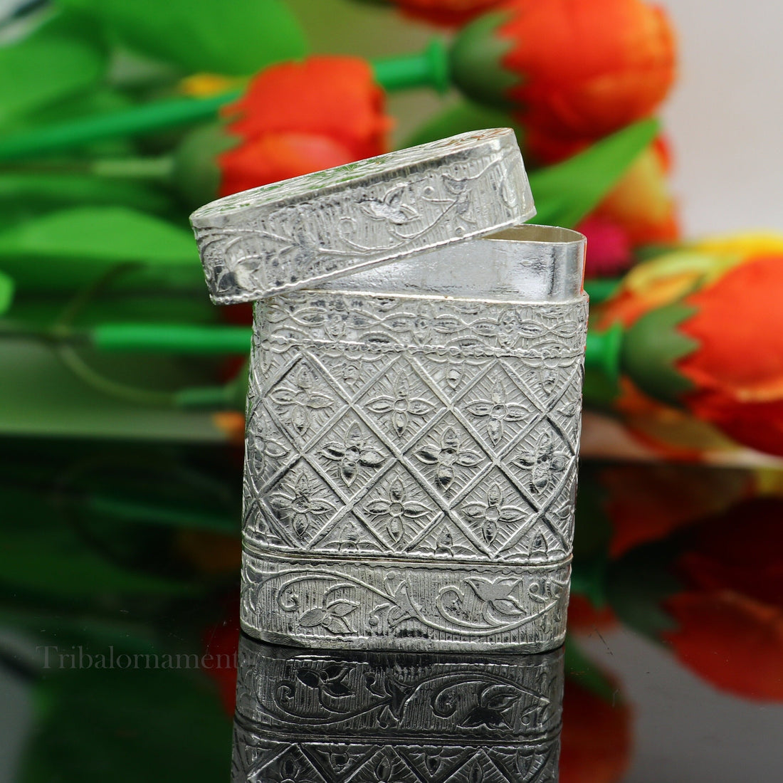 925 sterling silver handmade 2 in 1 tobacco box, fennel box office & home, storage box silver utensils, silver box, men's accessories stb314 - TRIBAL ORNAMENTS