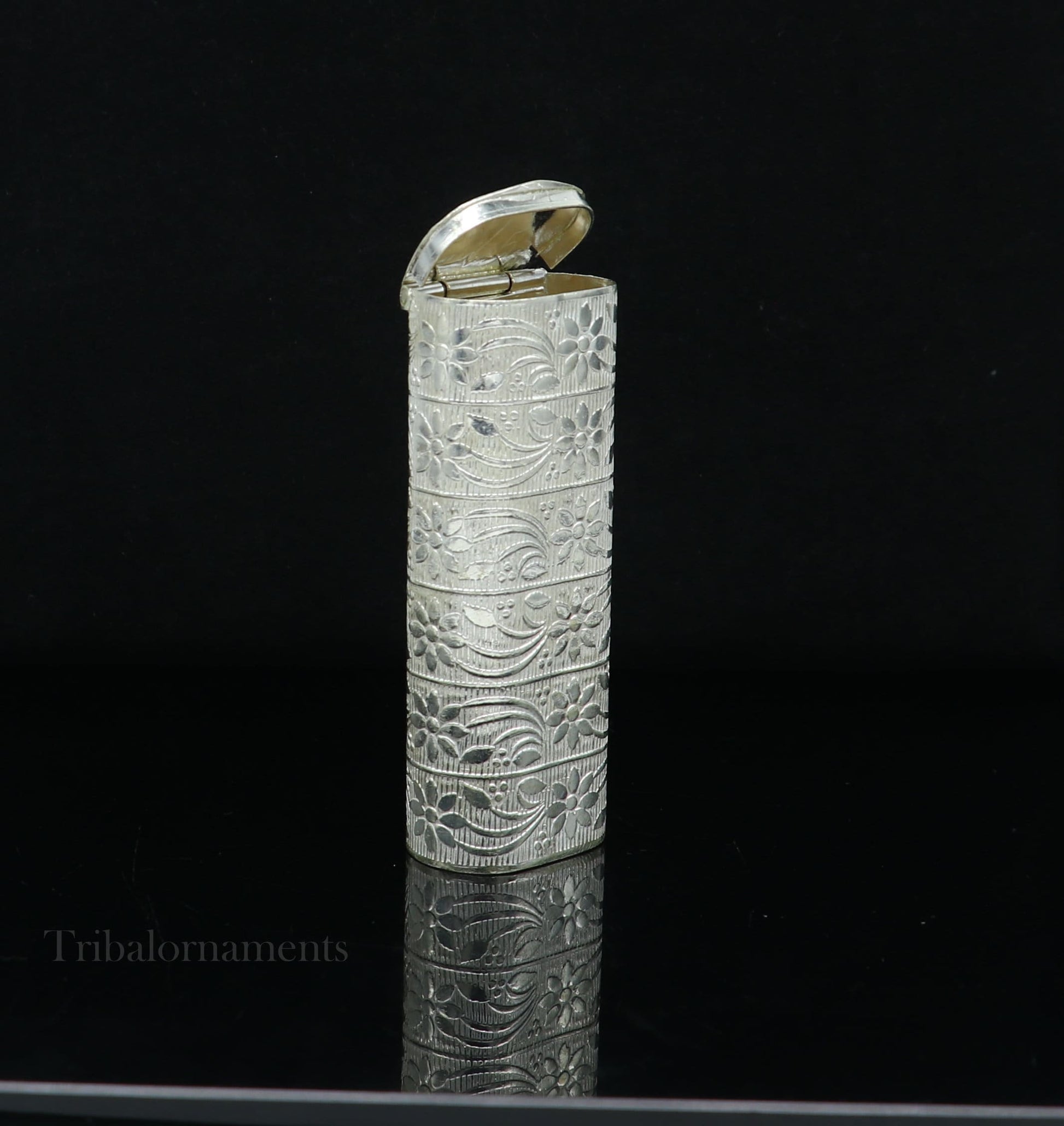 Silver Cigarette case Amazing 925 sterling silver handmade floral design cigarette box, trinket box, best gifting article from india stb319 - TRIBAL ORNAMENTS