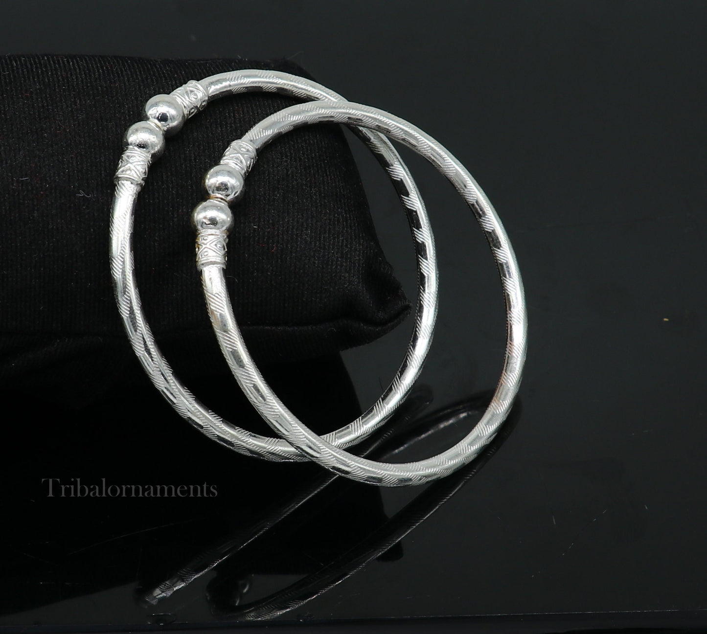 Plain white design sterling silver handmade amazing design bangle bracelet kada, excellent customized design bangle kada unisex gift nba230 - TRIBAL ORNAMENTS