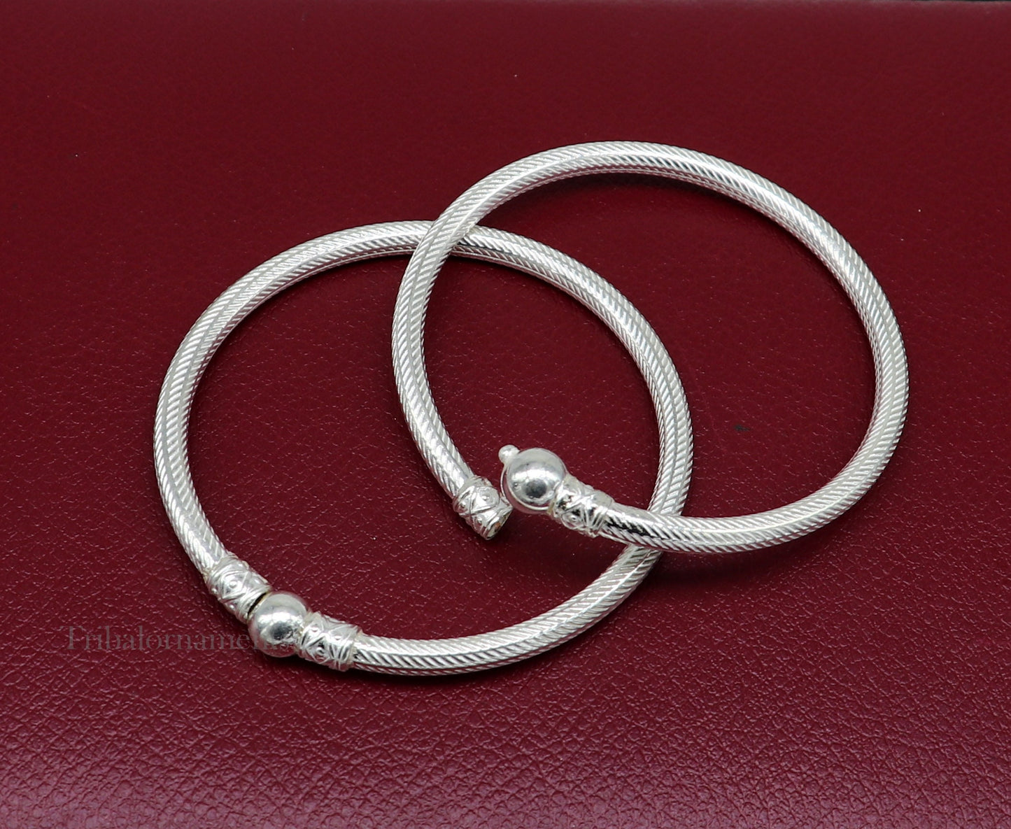 Sterling silver handmade amazing design bangle bracelet kangan chudi, excellent customized design bangle kada gift tribal jewelry  nba210 - TRIBAL ORNAMENTS
