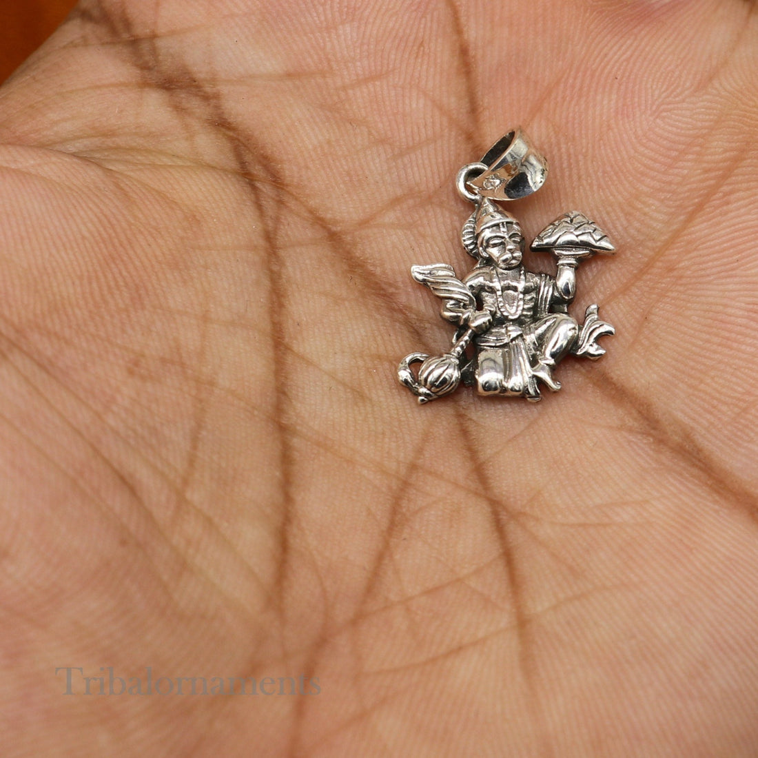 Lord hanuman pendant 92.5 sterling silver handmade god idol hanuman with mount pendant, amazing craftsmanship pendant gifting jewelry ssp912 - TRIBAL ORNAMENTS