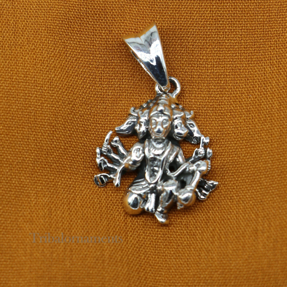 Pure 925 sterling silver handmade Hindu god Lord Panchmukhi Hanuman pendant, amazing designer fabulous pendant unisex gifting jewelry ssp936 - TRIBAL ORNAMENTS