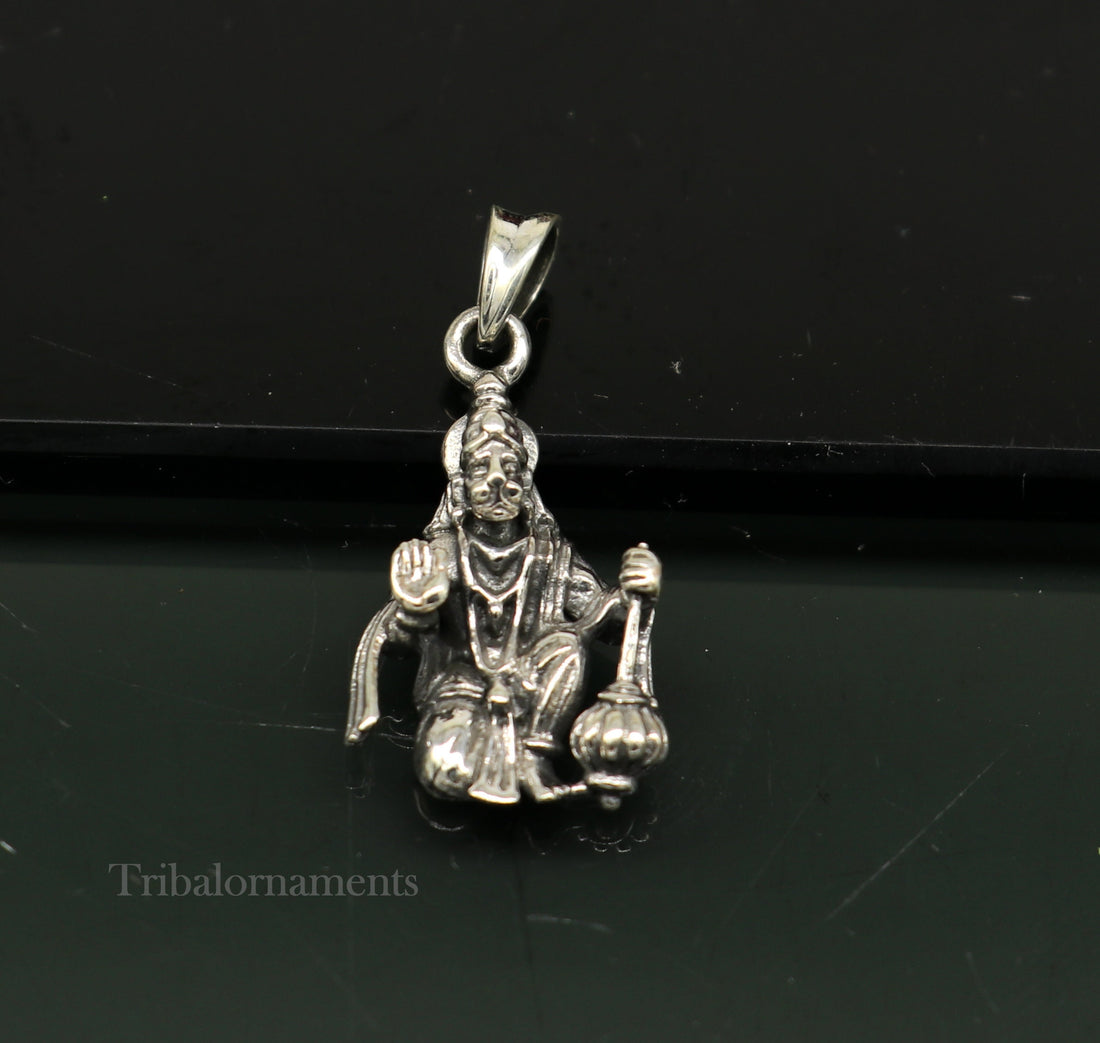 925 sterling silver handmade Hindu god Lord Hanuman pendant, amazing designer fabulous pendant unisex gifting jewelry ssp956 - TRIBAL ORNAMENTS