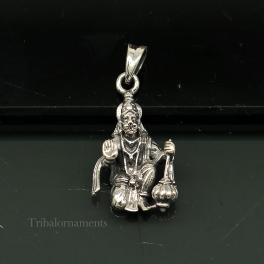 925 sterling silver handmade Hindu god Lord Hanuman pendant, amazing designer fabulous pendant unisex gifting jewelry ssp956 - TRIBAL ORNAMENTS