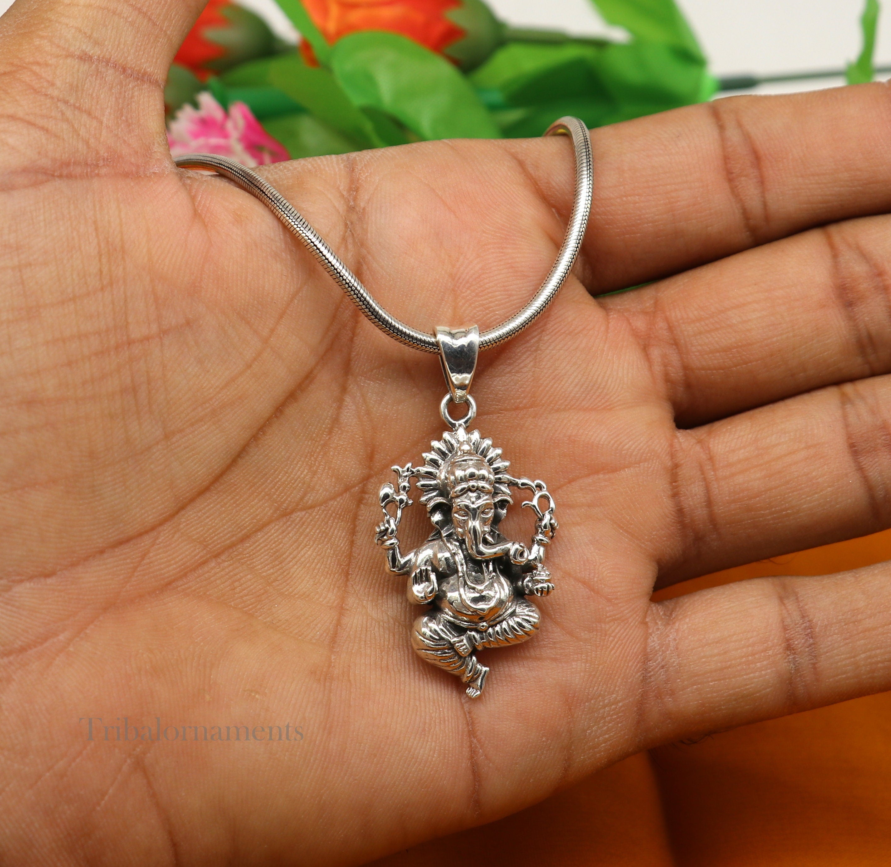 Hindu God cheapest Ganesha Pendant, Oxidized Silver Pendant, Pendant For Chain, 925 Silver Pendant, Vintage Jewelry, Unisex Pendant, Beautiful Gifts