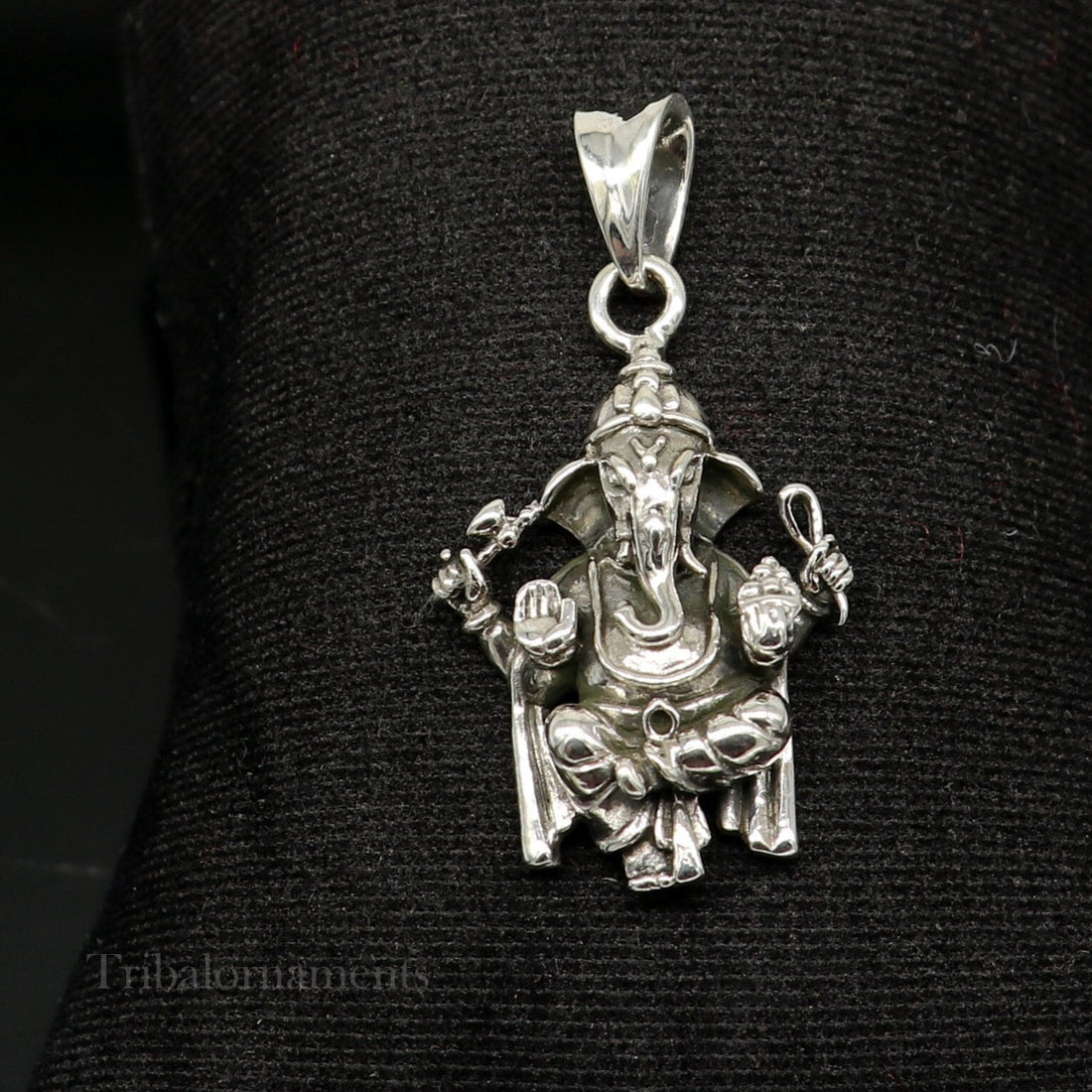 Pure 925 sterling silver handmade gorgeous Idol God Ganesha stylish pendant, exclusive, customized pendant unisex gifts jewelry ssp972 - TRIBAL ORNAMENTS