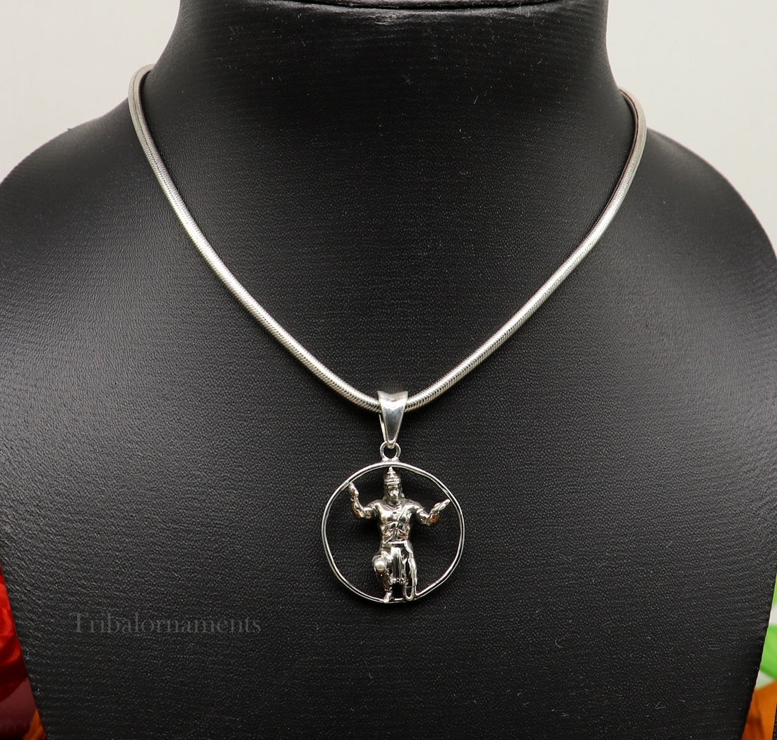 Divine lord God hanuman pendant 92.5 sterling silver handmade god idol hanuman , amazing craftsmanship pendant gifting jewelry ssp872 - TRIBAL ORNAMENTS