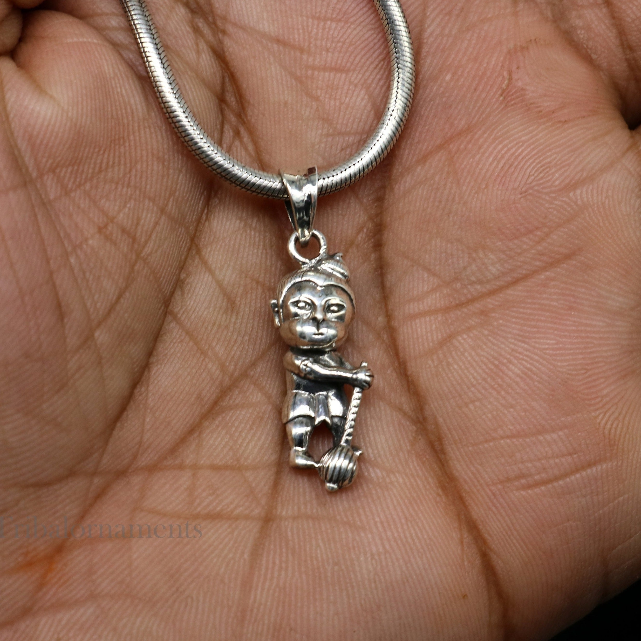 Pure silver sale hanuman pendant