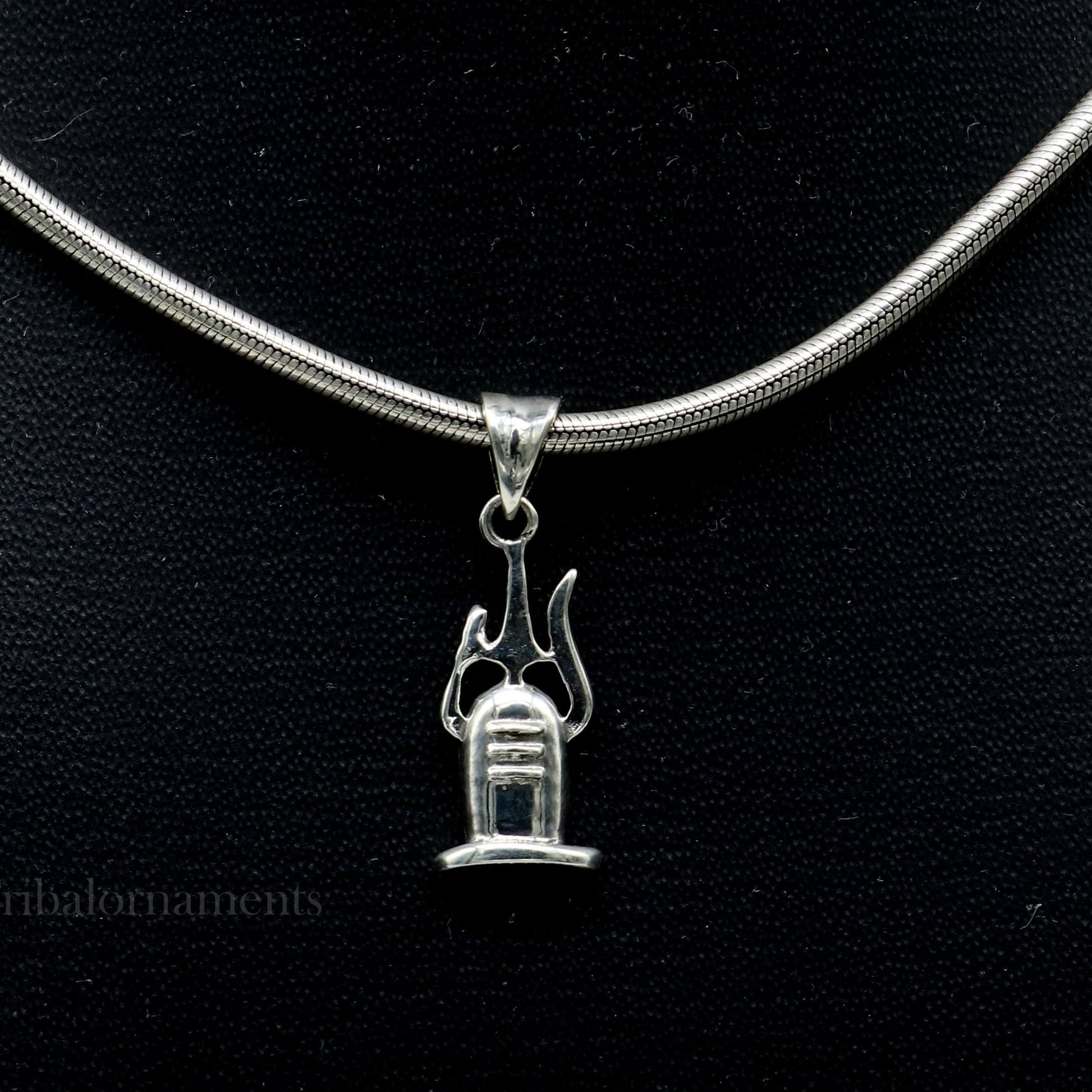 925 sterling silver amazing designer Hindu idol Lord Shiva lingam pendant, excellent gifting unisex locket pendant customized jewelry ssp860 - TRIBAL ORNAMENTS