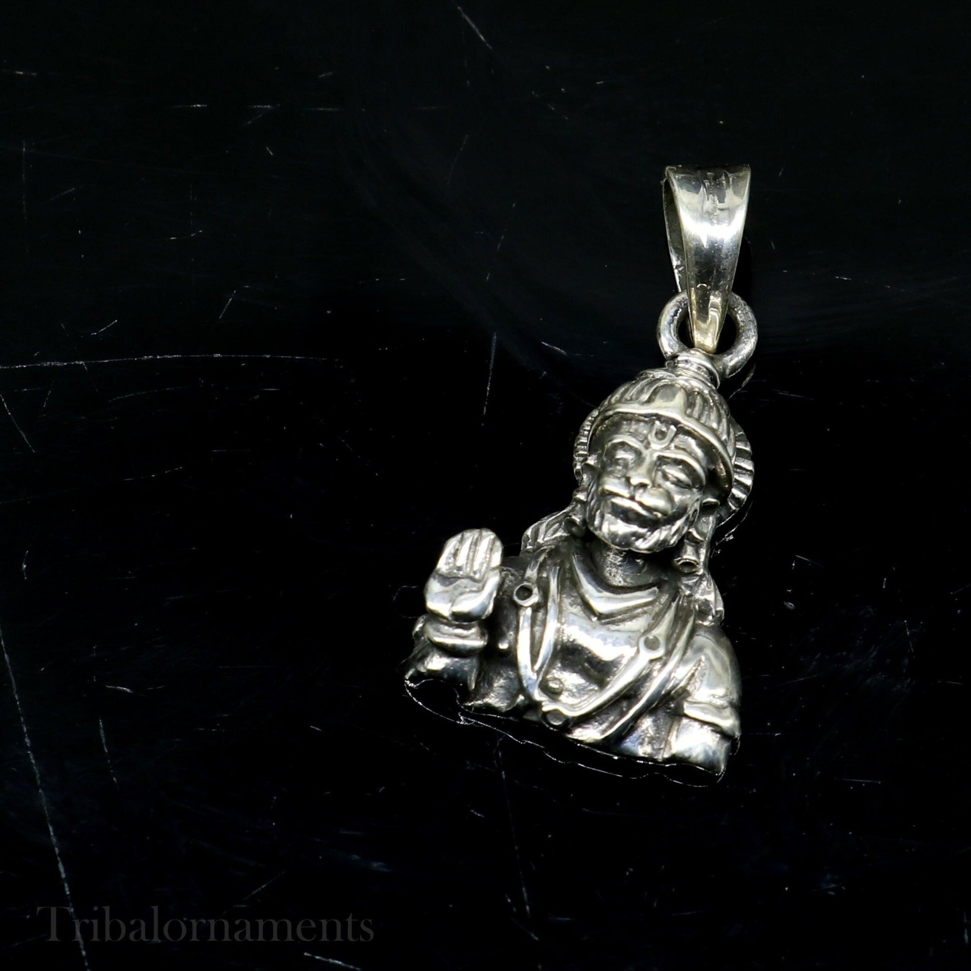 925 sterling silver handmade Hindu god Lord Hanuman pendant, amazing designer fabulous pendant unisex gifting jewelry ssp950 - TRIBAL ORNAMENTS