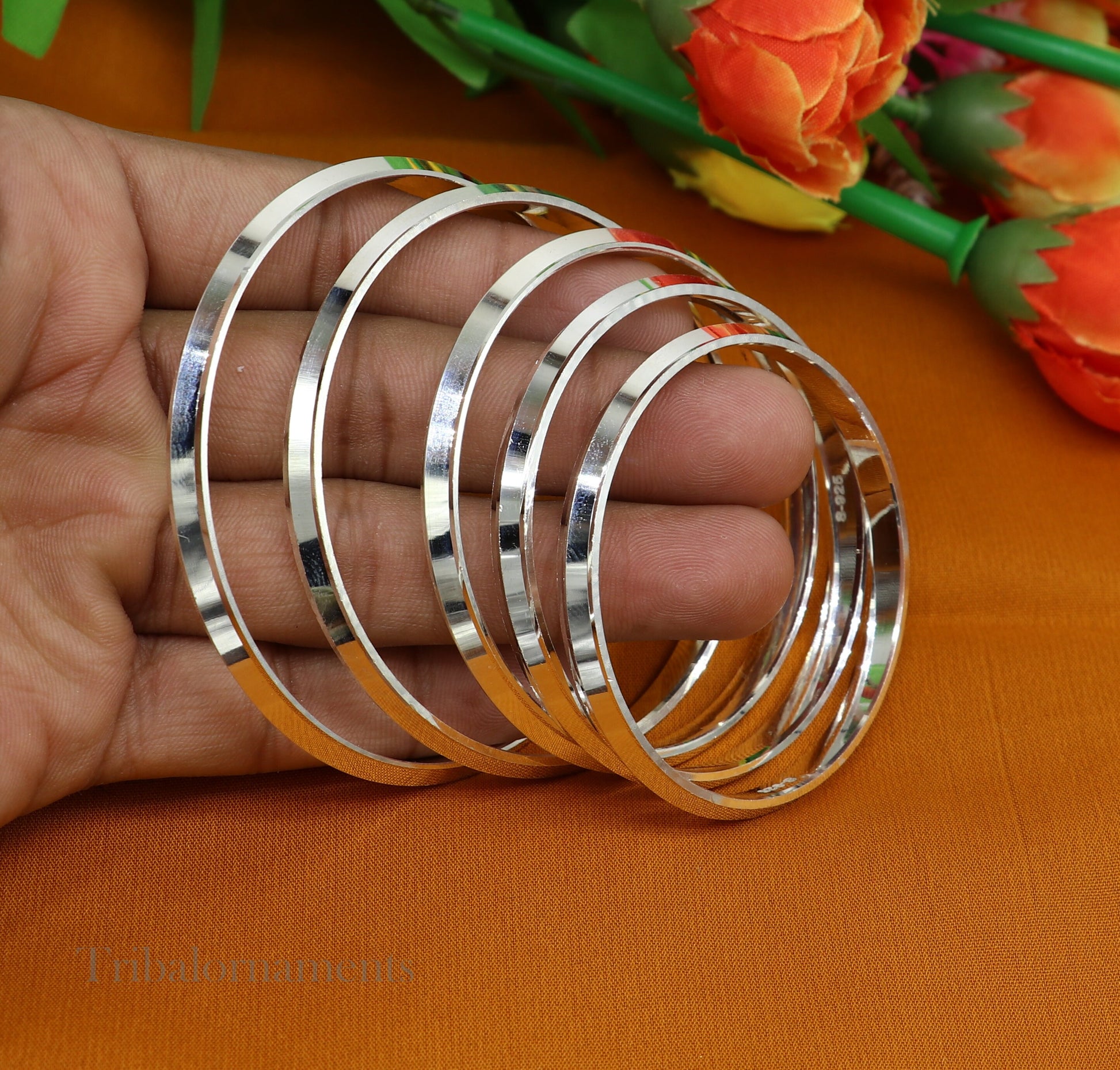 Solid 925 sterling silver handmade Punjabi Sikha bracelet kada, all sized men's or girl's bangle kada daily use jewelry nsk806 - TRIBAL ORNAMENTS