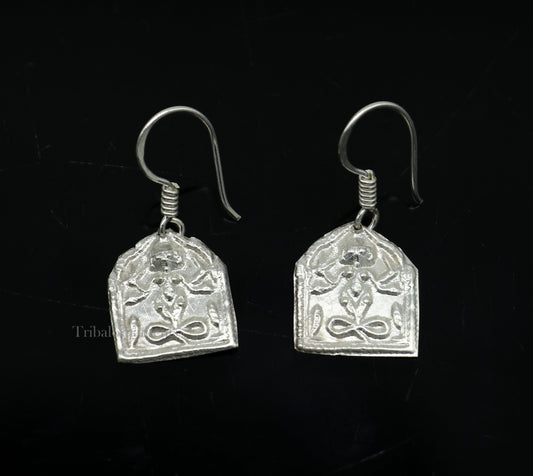 Light weight 925 sterling silver excellent customized traditional indian style hoops earring, amazing tribal ethnic earring ear956 - TRIBAL ORNAMENTS