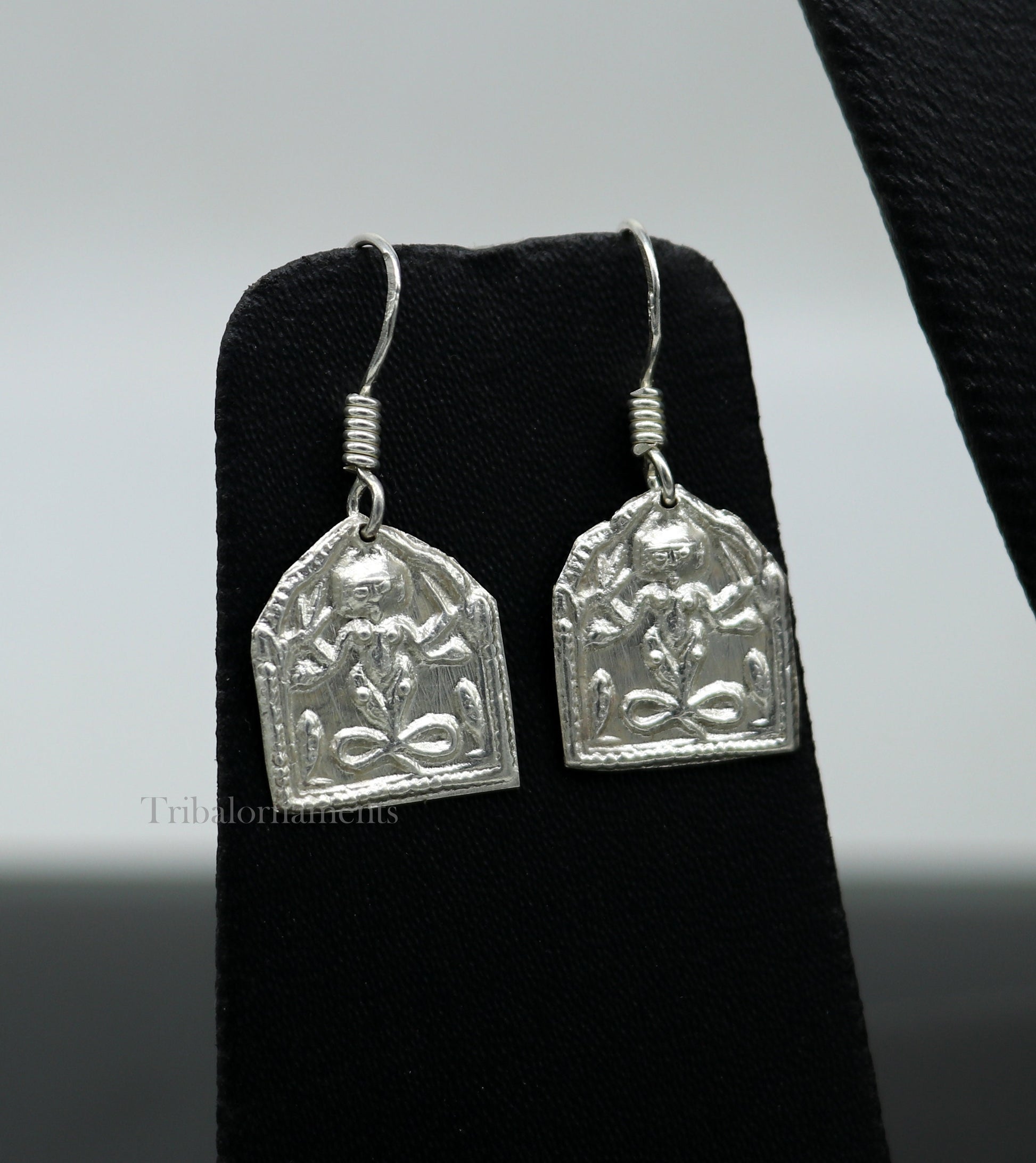 Light weight 925 sterling silver excellent customized traditional indian style hoops earring, amazing tribal ethnic earring ear956 - TRIBAL ORNAMENTS