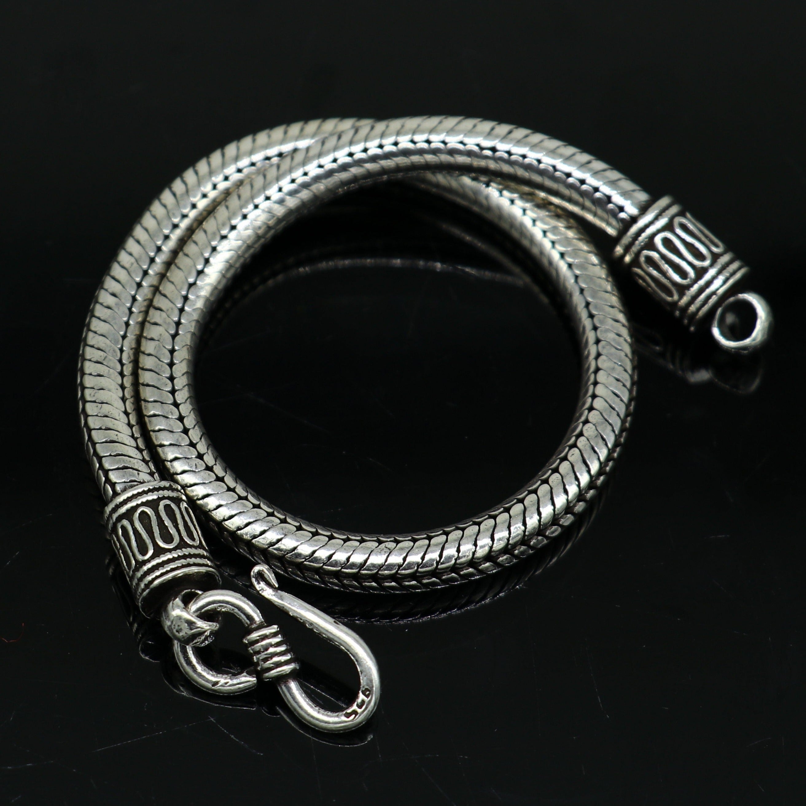 925 Oxidised Silver Bracelet For Men And Boys  Silver Palace