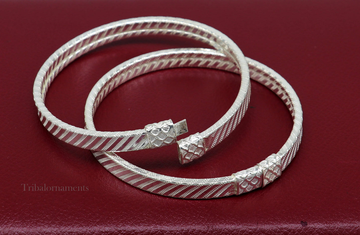 Vintage design Sterling silver amazing bangle bracelet kangan chudi, excellent customized design bangle kada gift tribal jewelry nba214 - TRIBAL ORNAMENTS