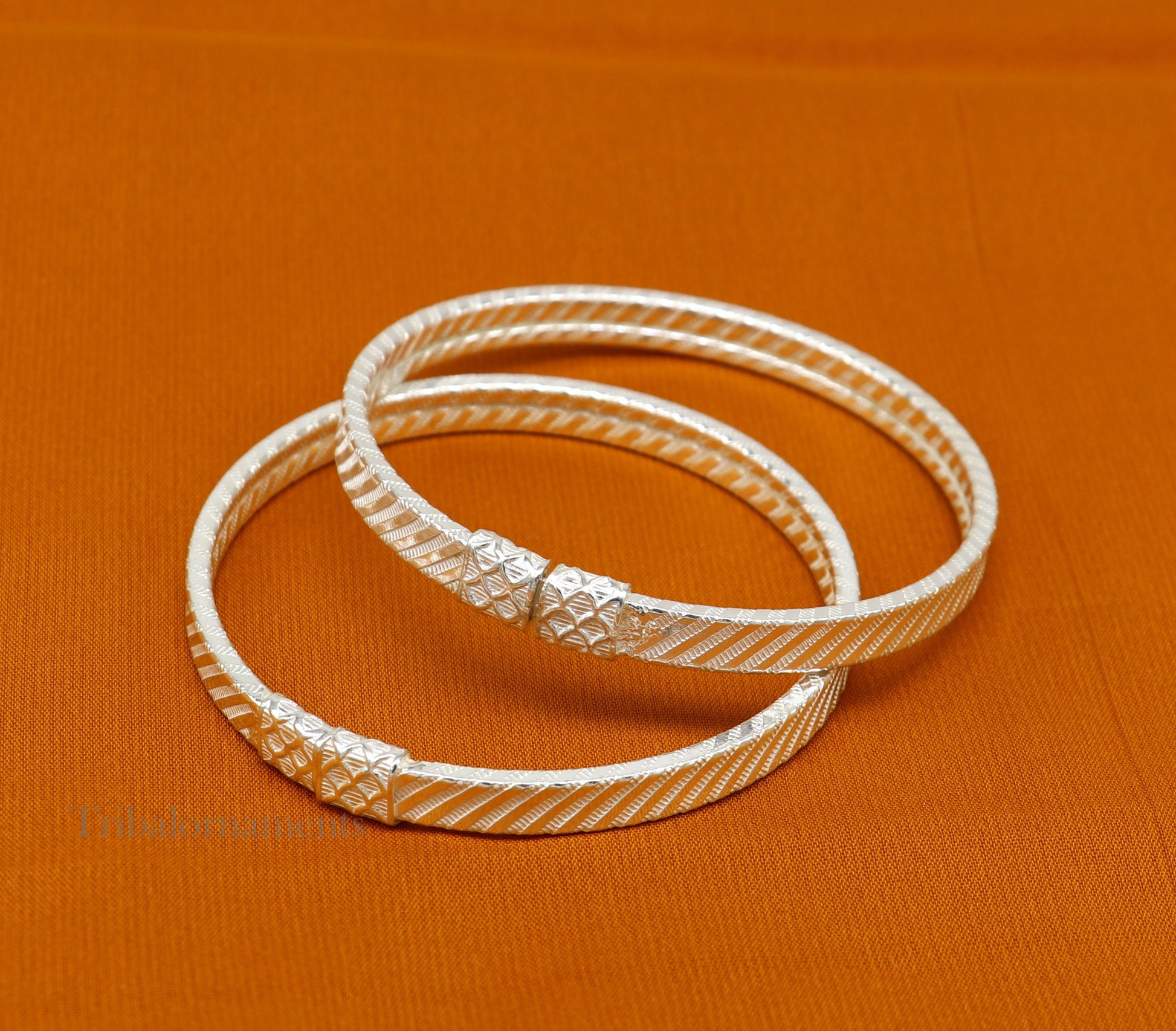 Vintage design Sterling silver amazing bangle bracelet kangan chudi, excellent customized design bangle kada gift tribal jewelry nba214 - TRIBAL ORNAMENTS