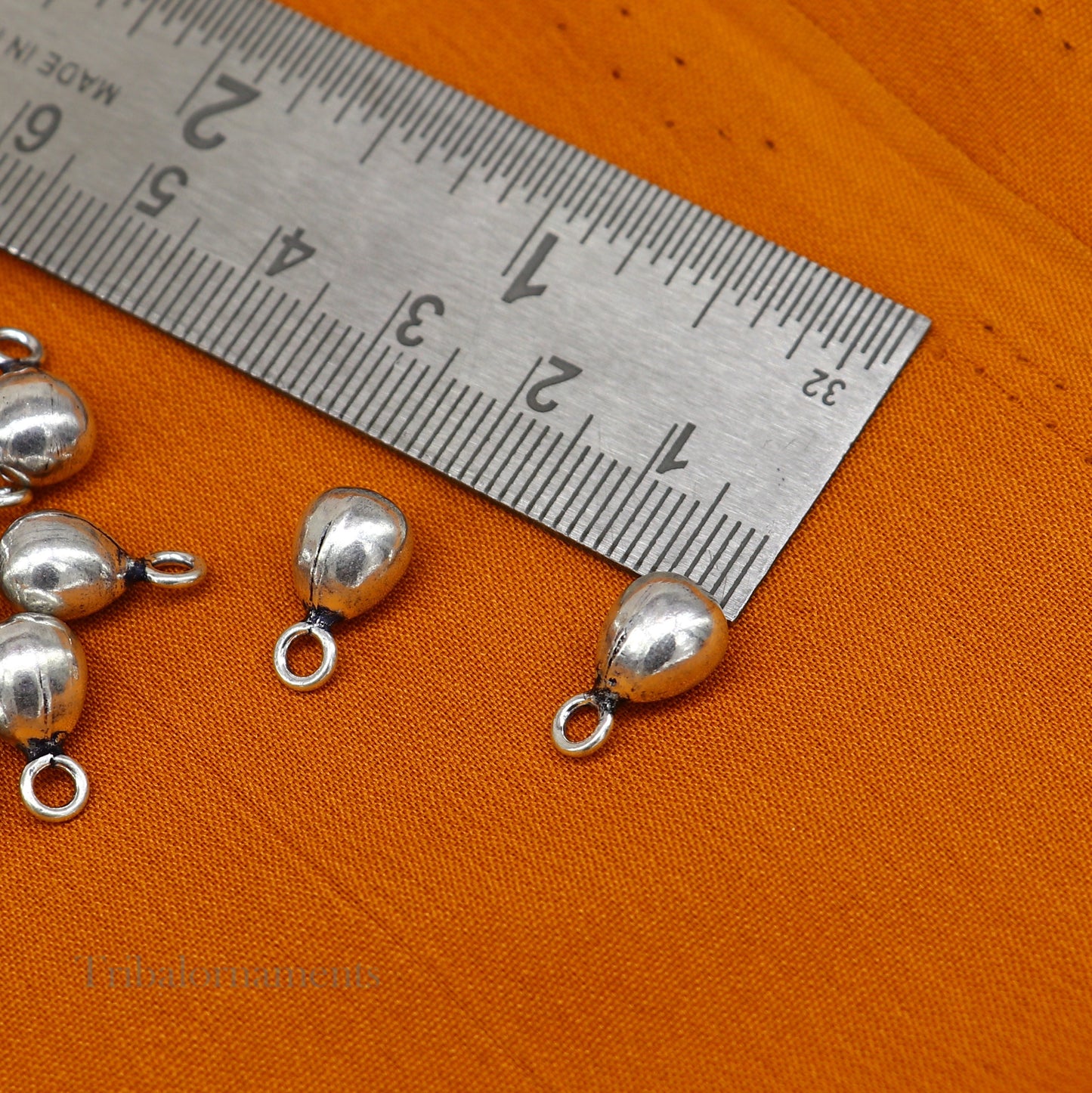 loose beads Lot 20 pieces vintage plain style handmade 925 sterling silver beads or hanging drops for custom jewelry making ideas bd11 - TRIBAL ORNAMENTS