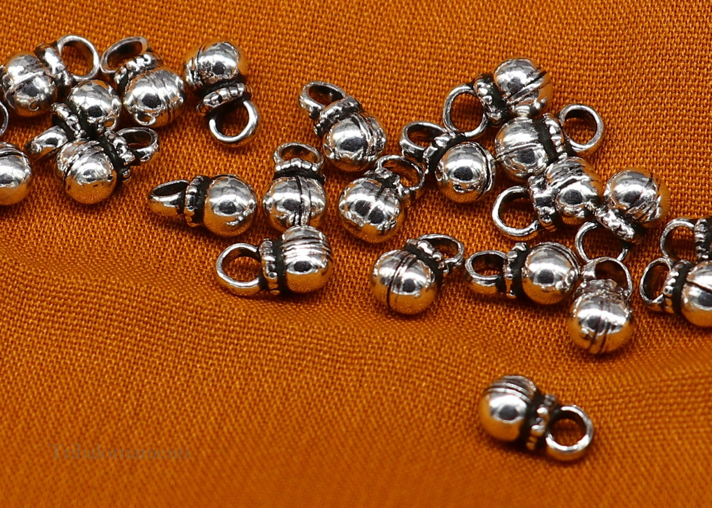 4 mm tiny hanging drops lot 30 pieces 925 sterling silver fabulous beads or hanging drops for custom jewelry making lose beads bd16 - TRIBAL ORNAMENTS