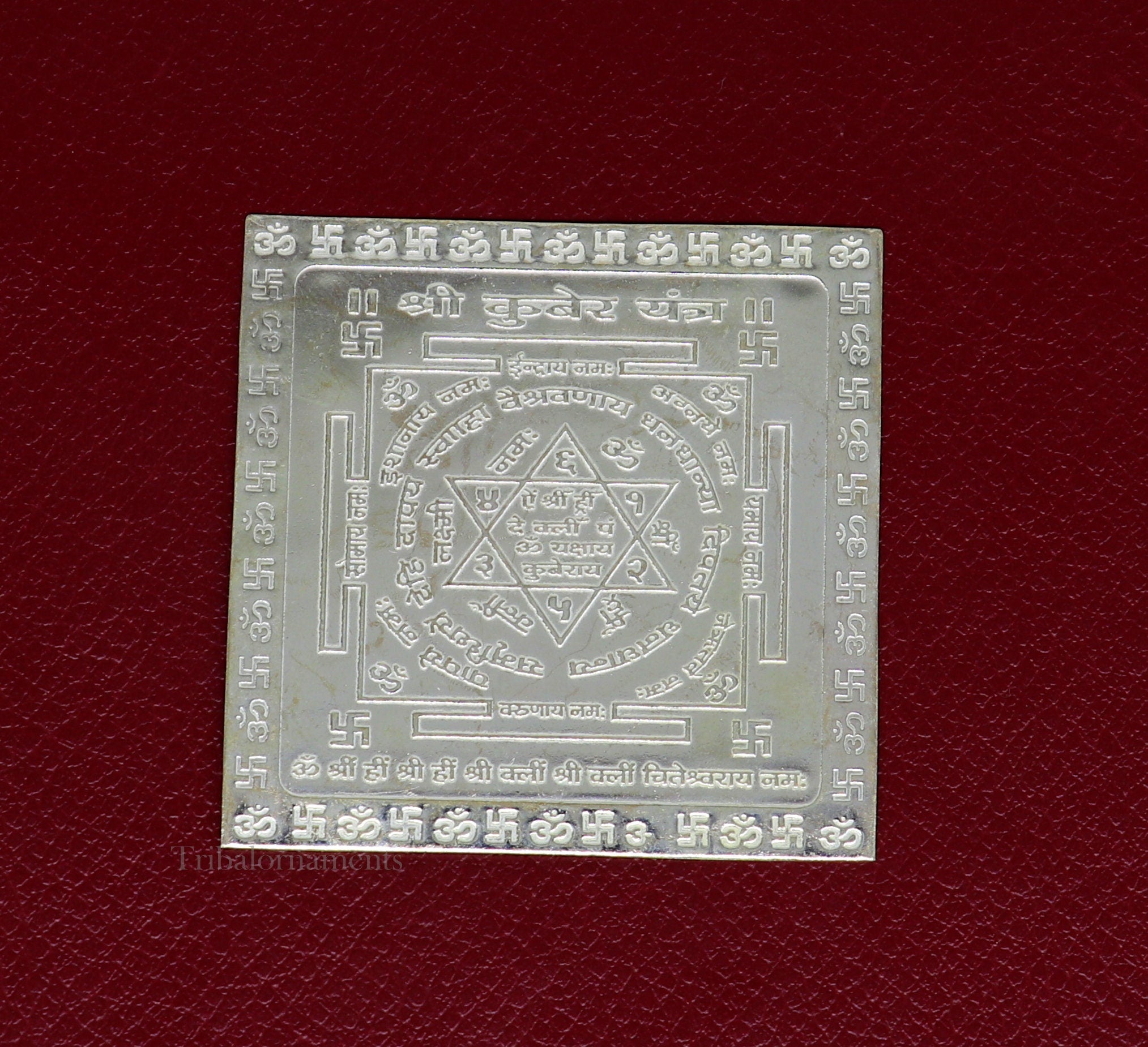 3d Double Lotus Golden Shree Kuber Yantra, Size: 8 Inch X 8 Inch X 2.3 Inch  at best price in Mumbai