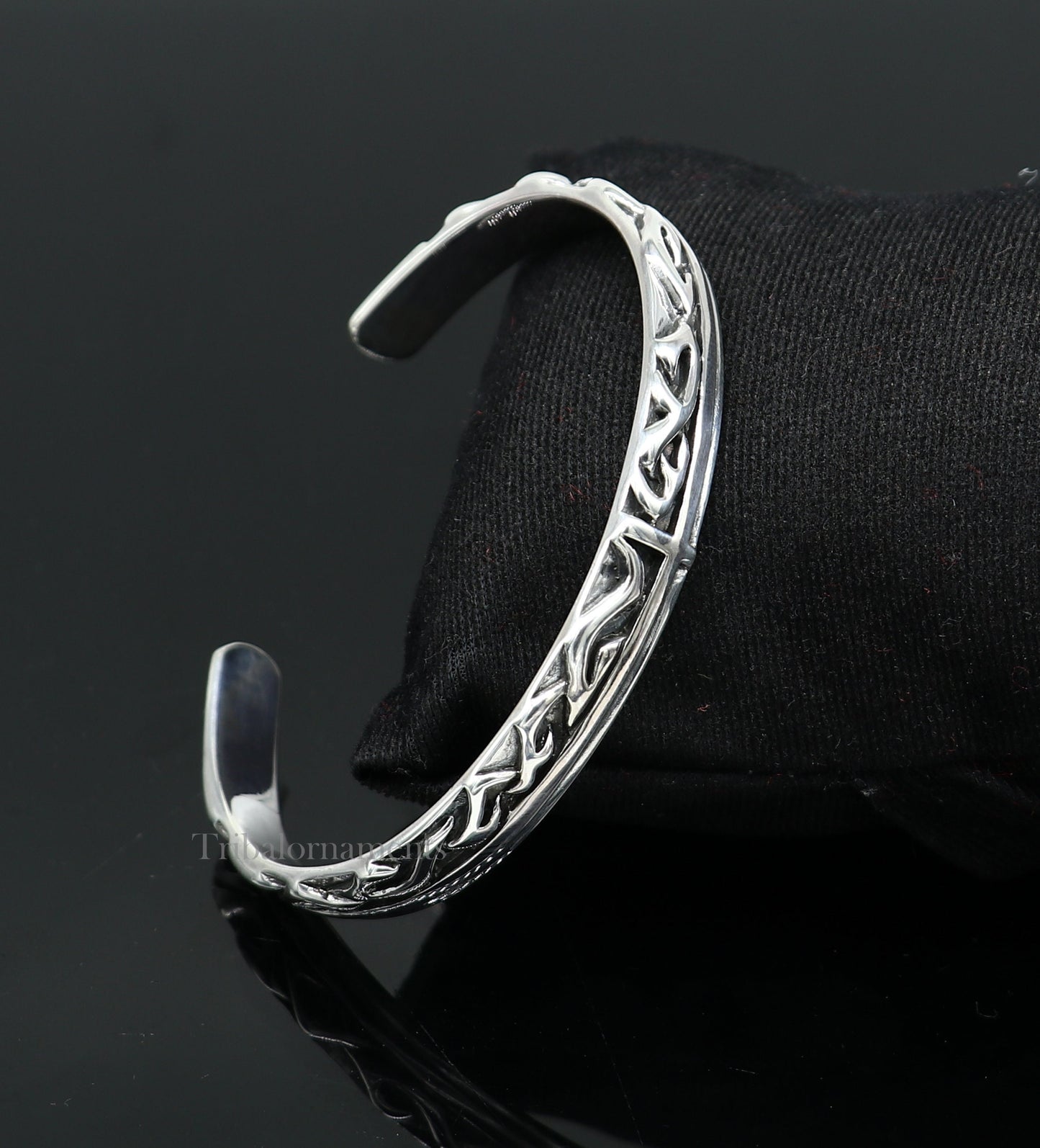 Vintage antique style 925 sterling silver handmade adjustable cuff bangle bracelet unsex gifting jewelry, solid cuff bracelet nsk372 - TRIBAL ORNAMENTS