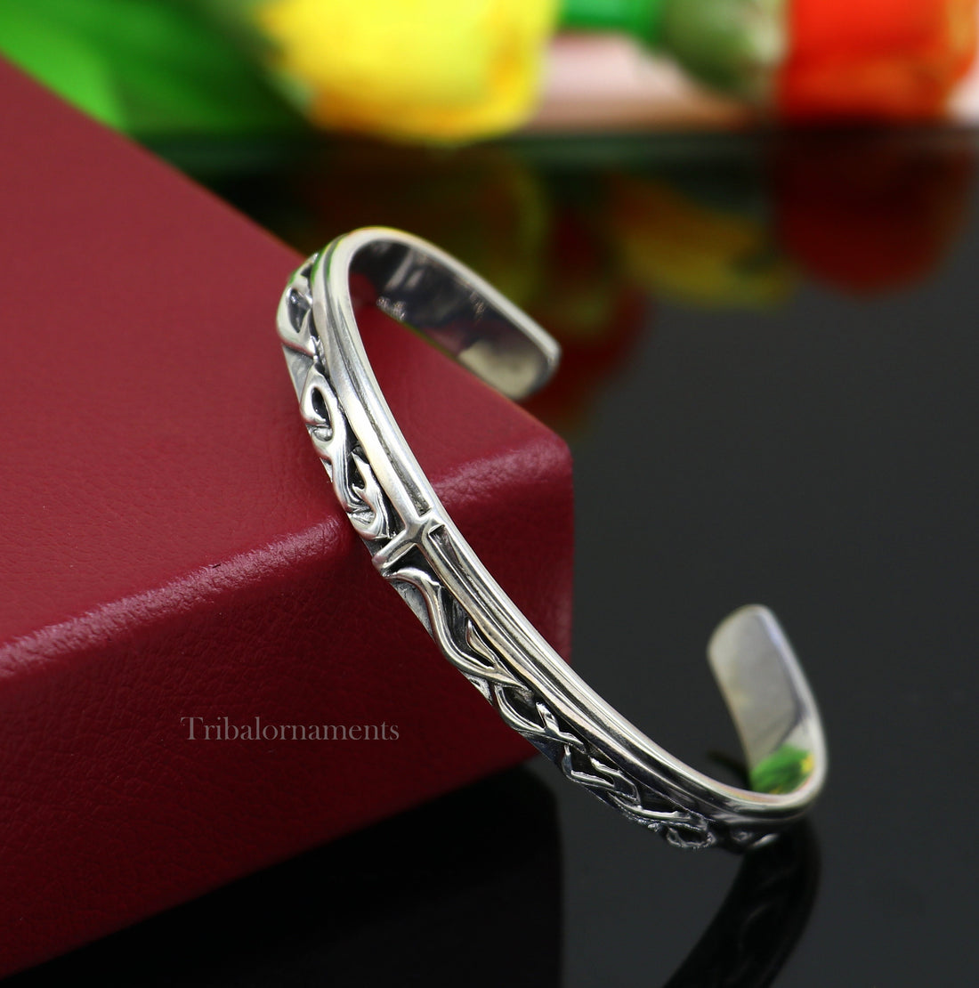 Vintage antique style 925 sterling silver handmade adjustable cuff bangle bracelet unsex gifting jewelry, solid cuff bracelet nsk372 - TRIBAL ORNAMENTS