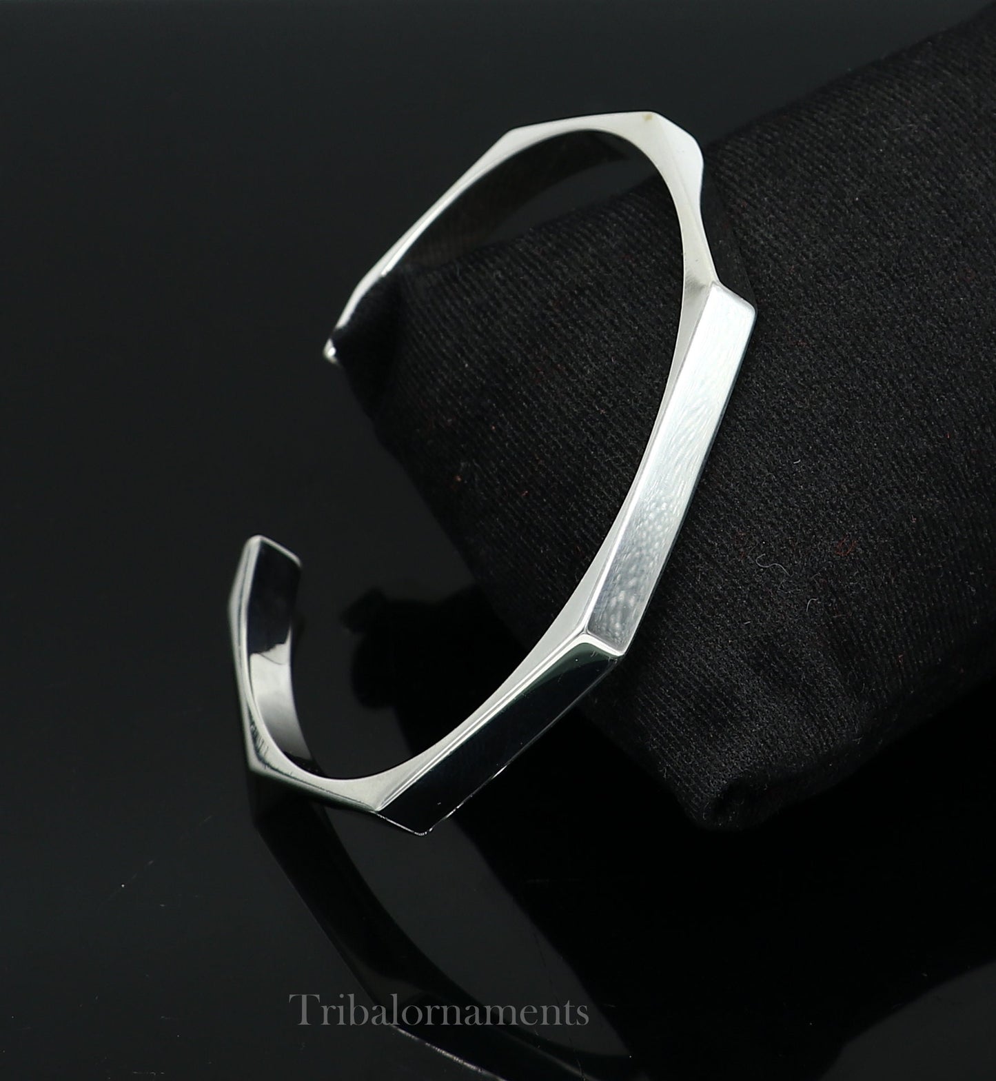 Plain shiny solid 925 sterling silver handmade adjustable cuff bangle bracelet unsex gifting jewelry, solid shiny bracelet nsk374 - TRIBAL ORNAMENTS