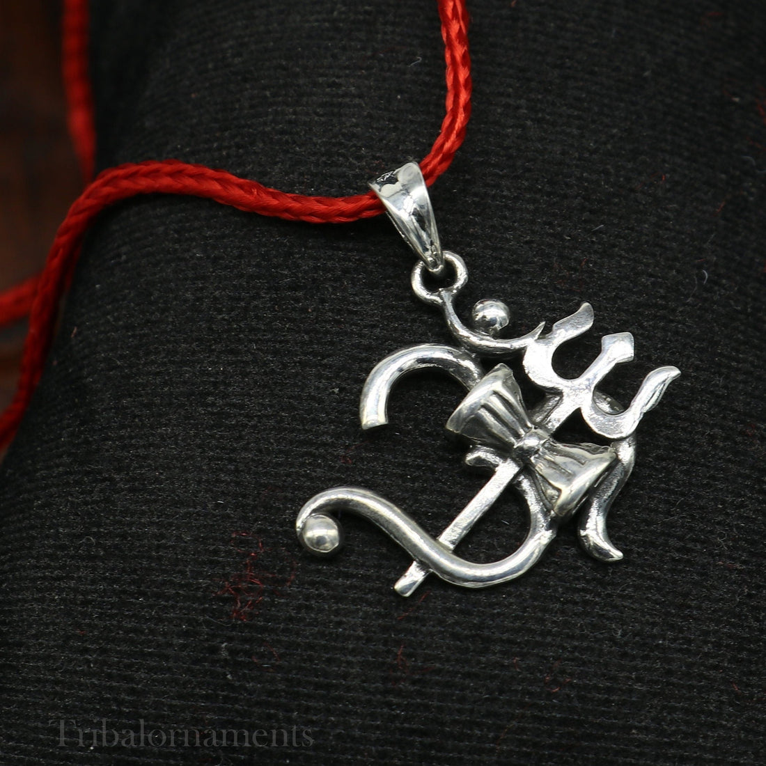 925 sterling silver vintage antique style Aum with trident shiva Pendant, amazing design stunning pendant unisex gifting jewelry ssp964 - TRIBAL ORNAMENTS