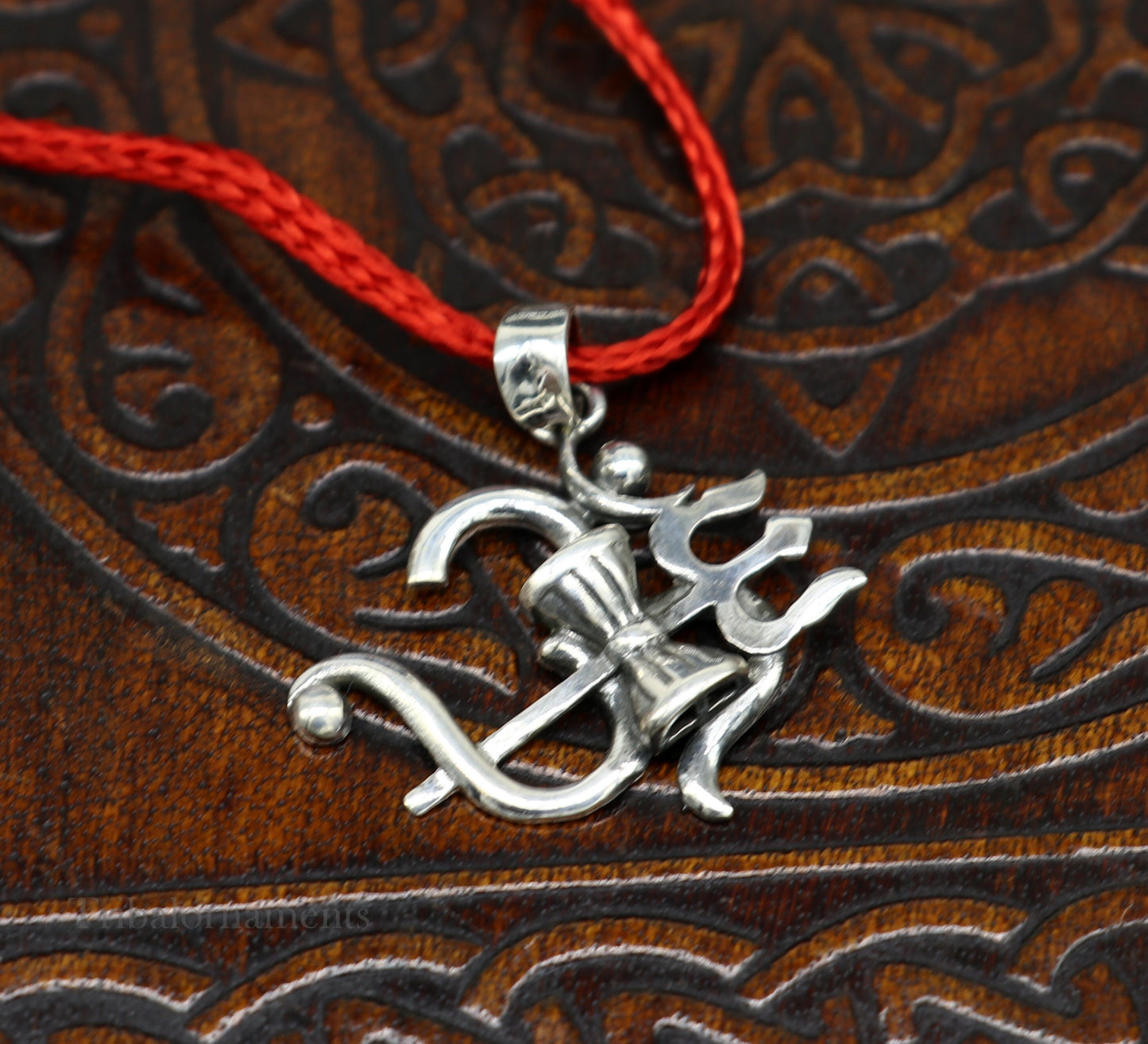925 sterling silver vintage antique style Aum with trident shiva Pendant, amazing design stunning pendant unisex gifting jewelry ssp964 - TRIBAL ORNAMENTS