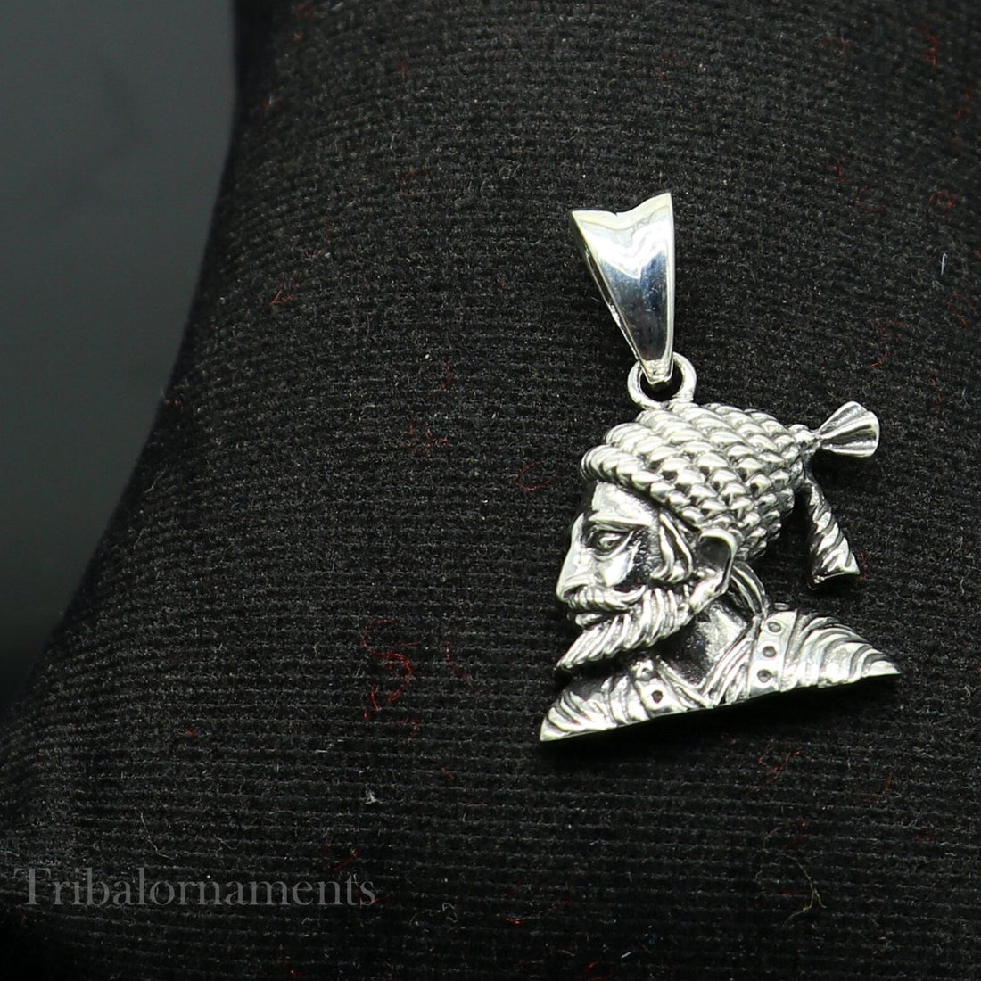 925 sterling silver Maratha king Shivaji pendant, best gifting Royal pendant king shivaji design solid pendant unisex jewelry ssp919 - TRIBAL ORNAMENTS