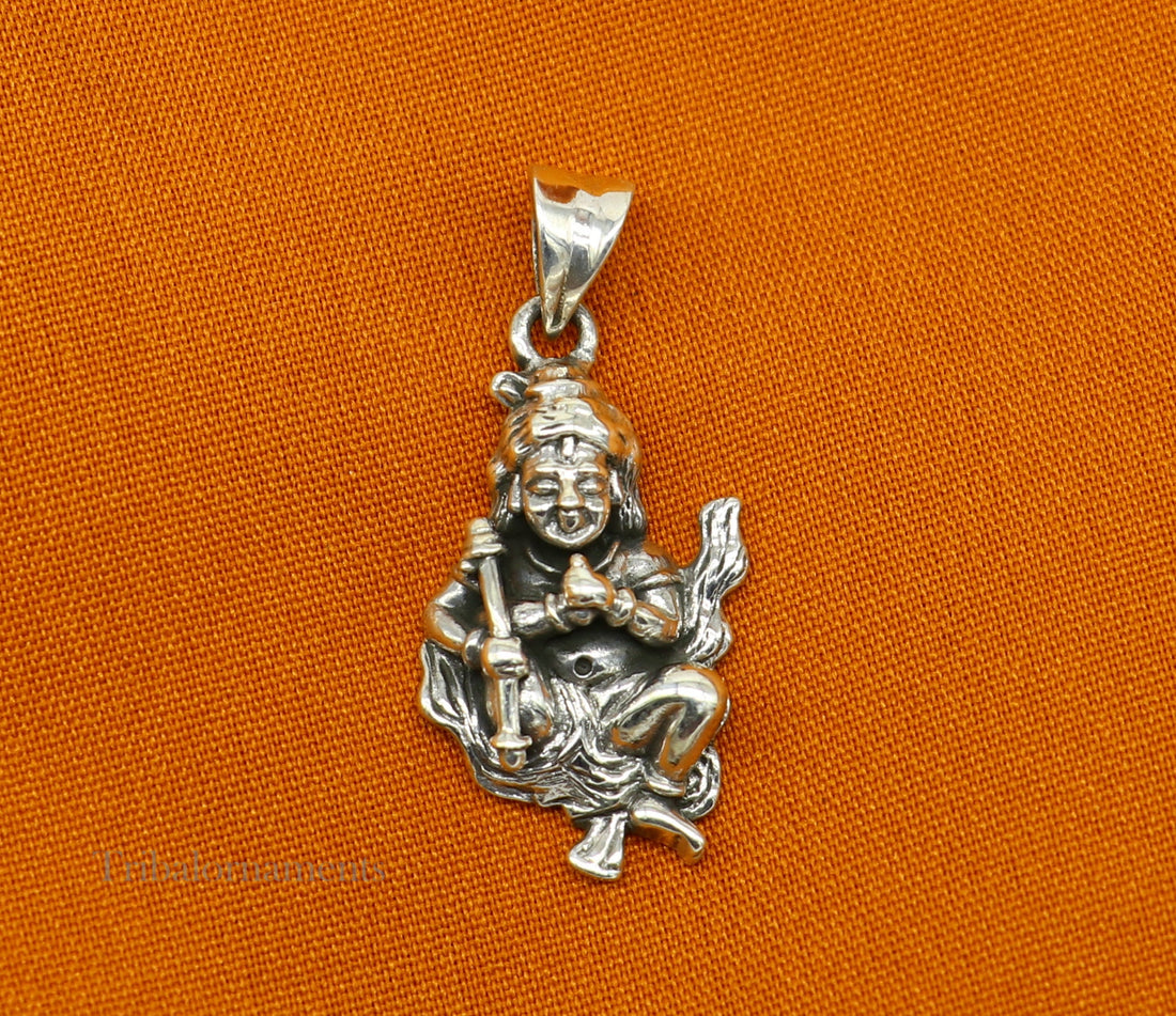 Divine lord kartikya blessing pendant, excellent vintage designer 925 sterling silver handmade jewelry from indiassp973 - TRIBAL ORNAMENTS