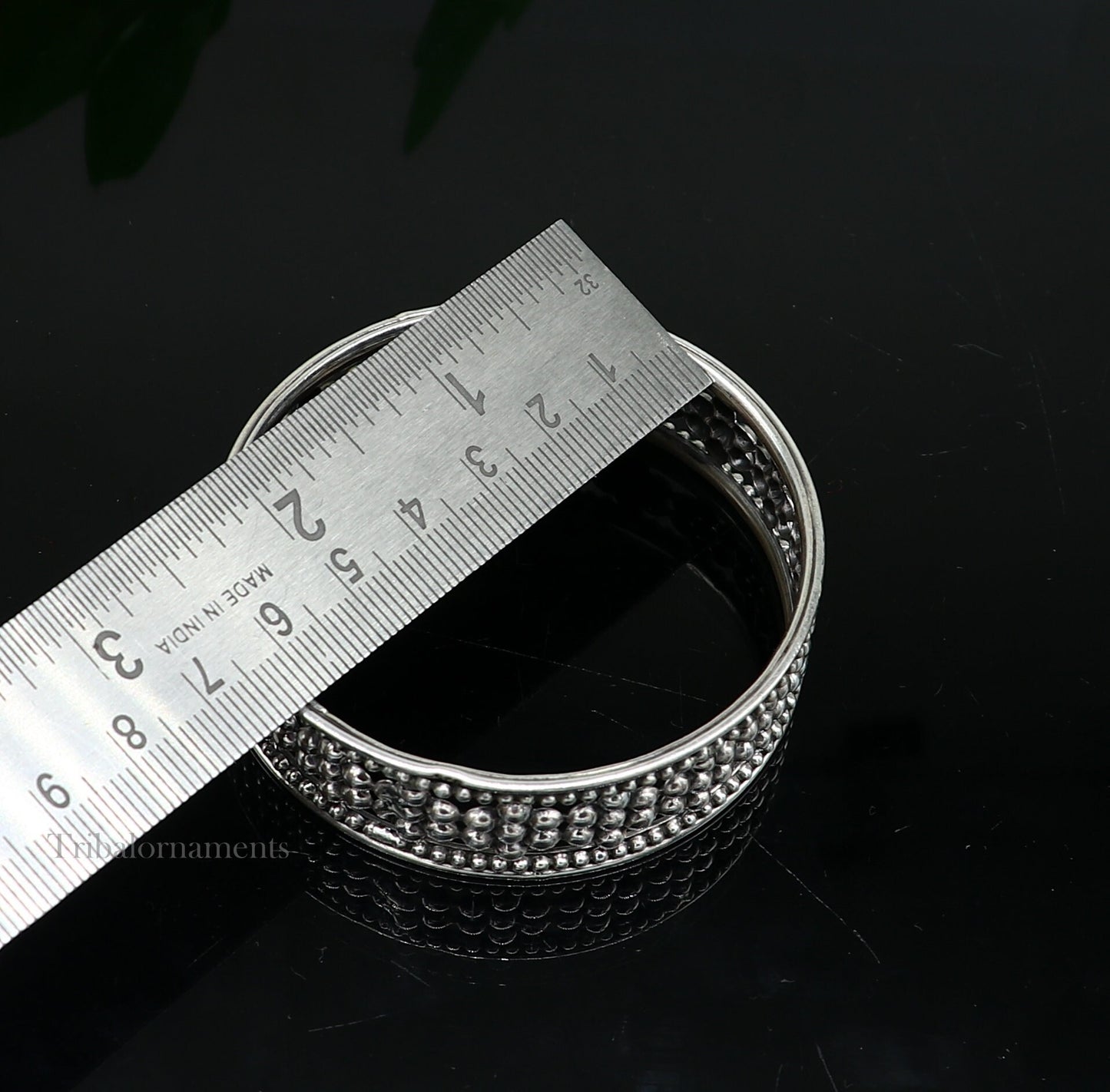 925 sterling silver flower design unique style handmade bangle bracelet , best brides collection wedding jewelry from india ba126 - TRIBAL ORNAMENTS