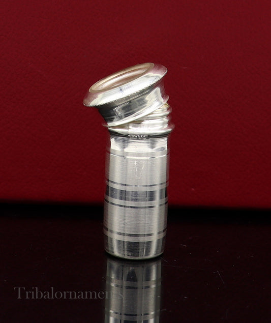 925 solid silver handmade small pill box, Tobacco box, storage box silver utensils, silver box, personal box men's accessories su589 - TRIBAL ORNAMENTS