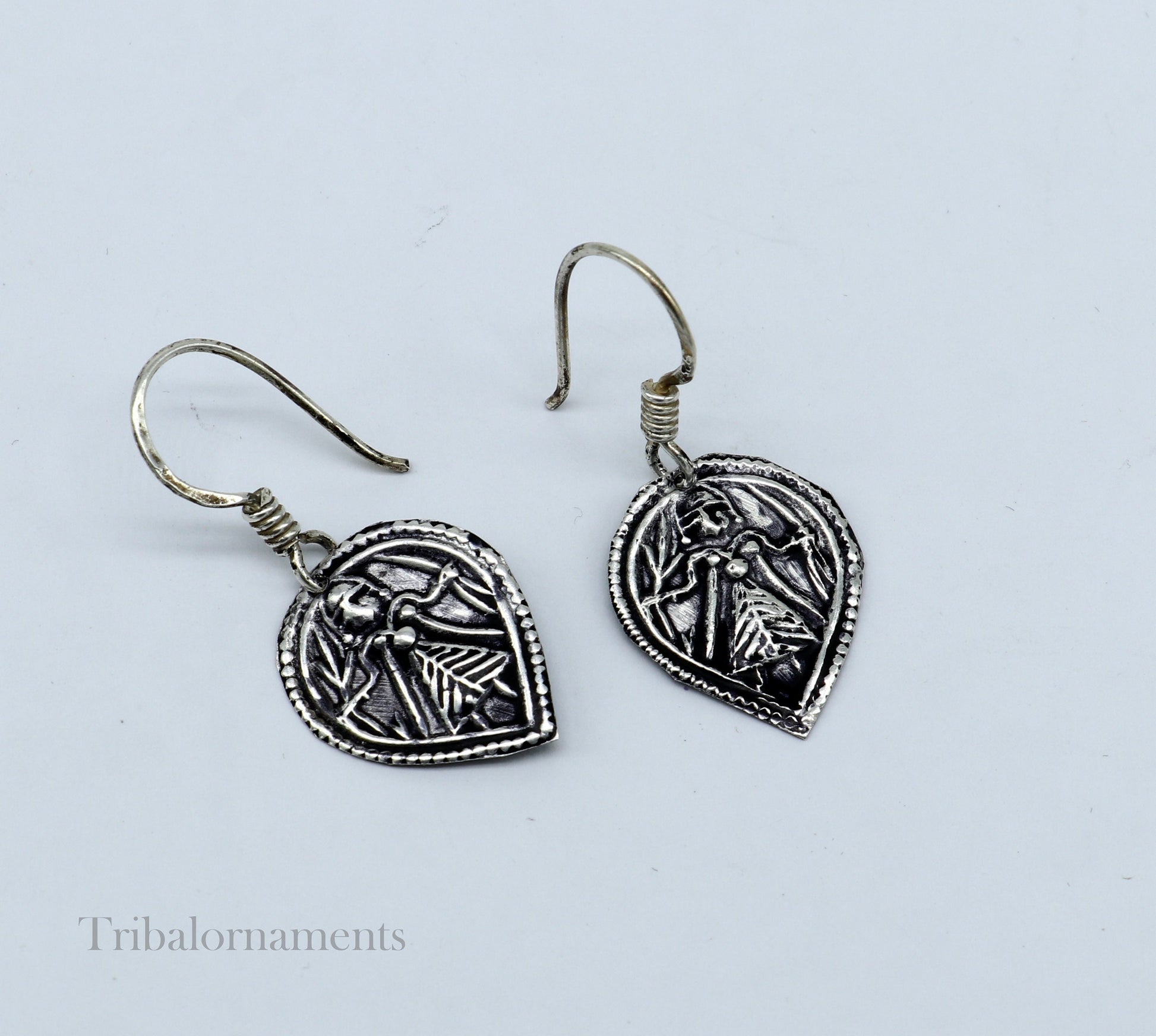 Vintage style 925 sterling silver excellent customized traditional indian style hoops earring, amazing tribal ethnic earring ear957 - TRIBAL ORNAMENTS